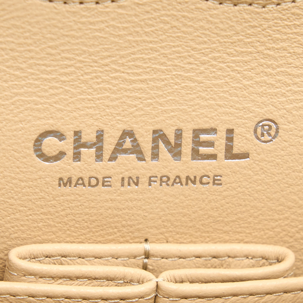 Chanel Classic Double Flap Bag Caviar Light Beige