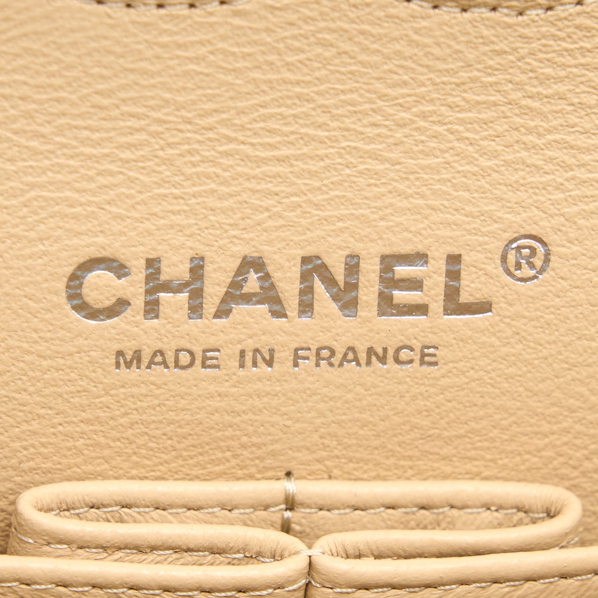 Chanel Classic Double Flap Bag Caviar Light Beige