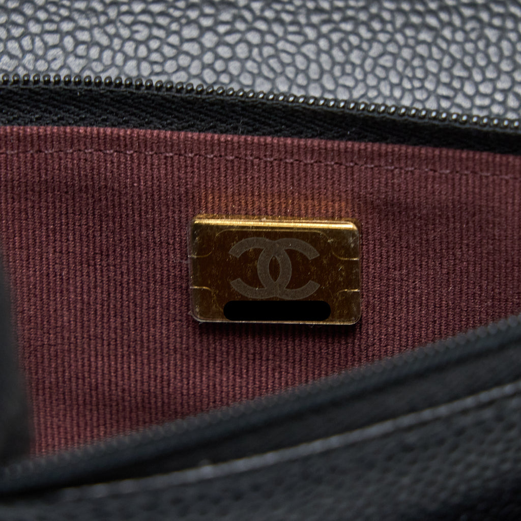 Chanel Classic Wallet On Chain Caviar Black  (Microchip)