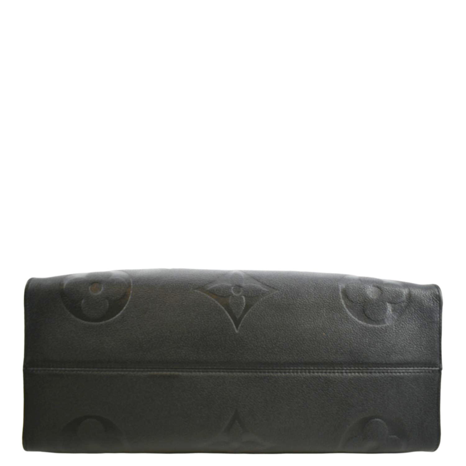 LOUIS VUITTON Onthego GM Monogram Empreinte Leather Tote Bag Black