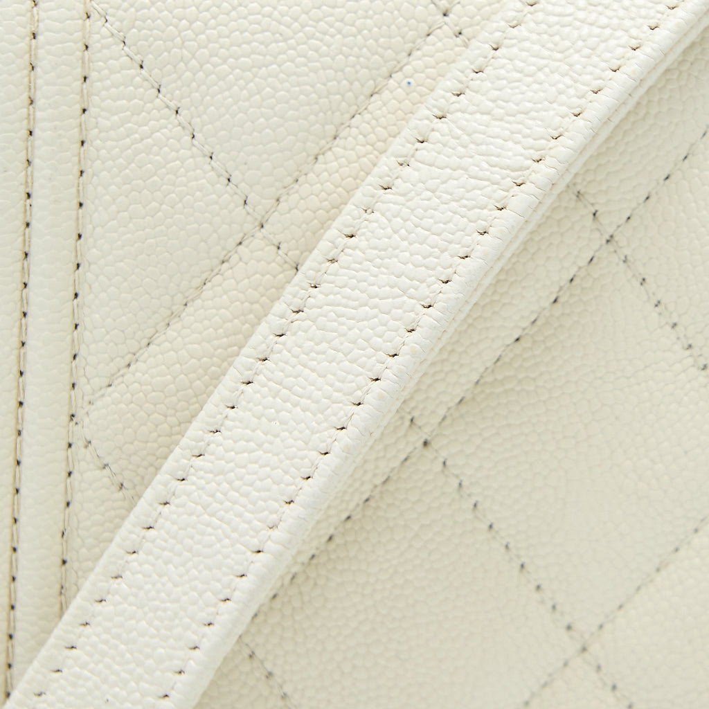 Chanel Boy Wallet On Chain Caviar White L