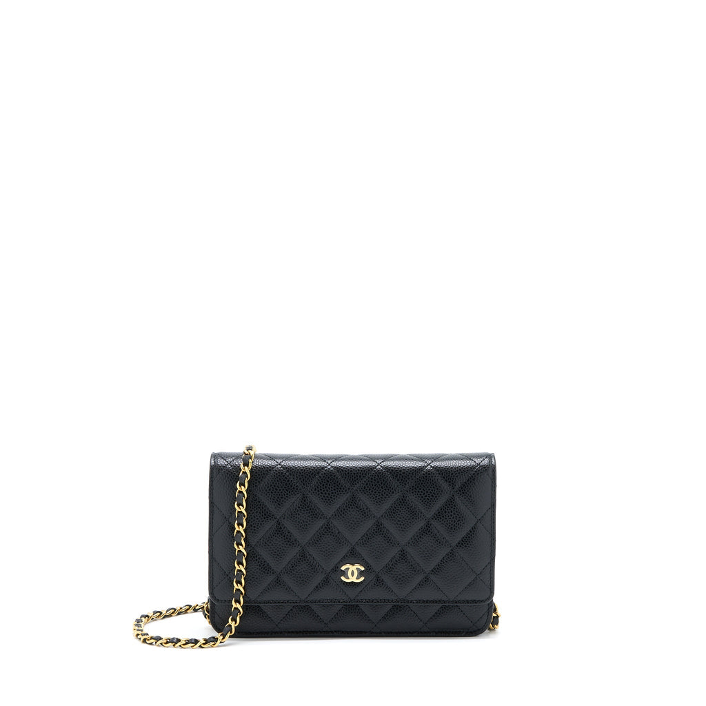 Chanel Classic Wallet On Chain Caviar Black  (Microchip)
