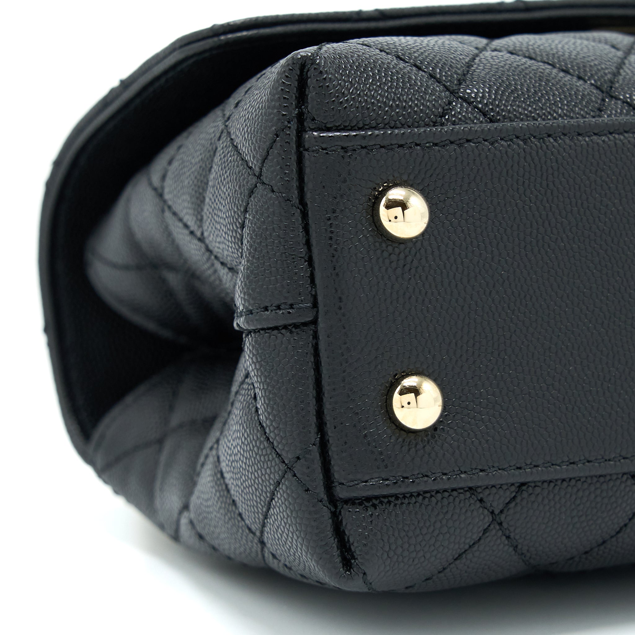 Chanel Small Coco Handle Caviar Black L (Microchip)