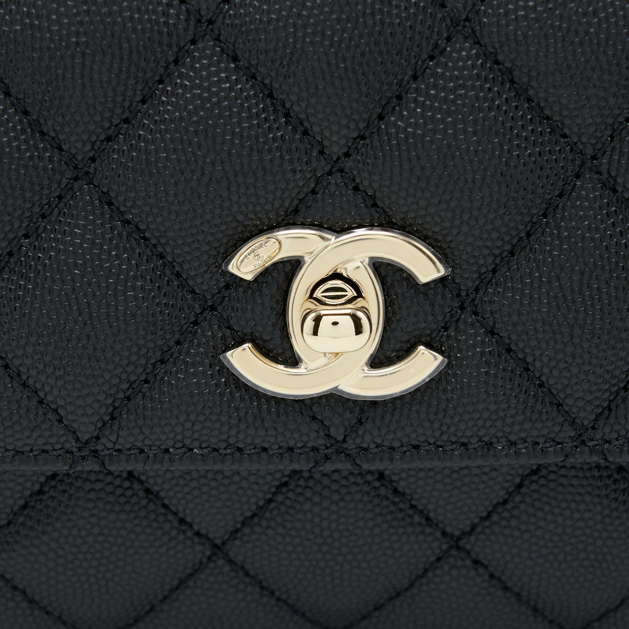 Chanel Small Coco Handle Caviar Black L (Microchip)