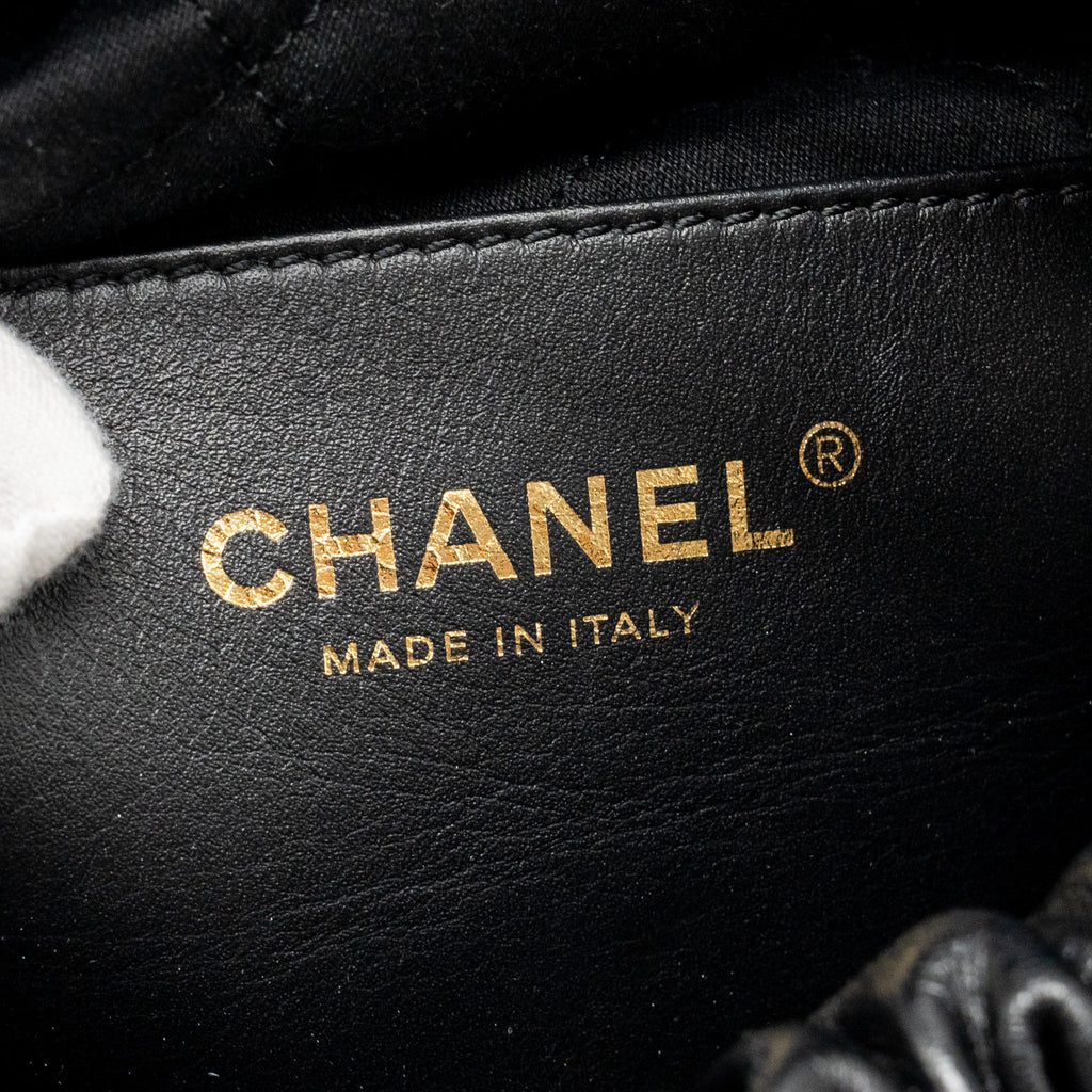 Chanel 23s Mini 22 Bag With Pearl Shiny Calfskin  (Microchip)
