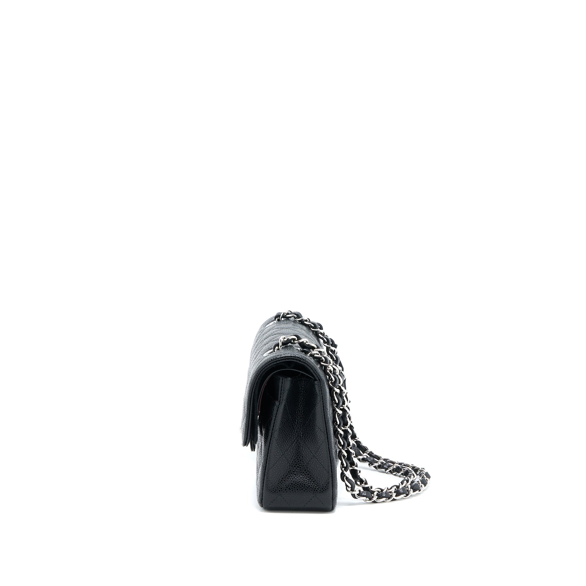 Chanel Small Classic Double Flap Bag Caviar Black  (Microchip)