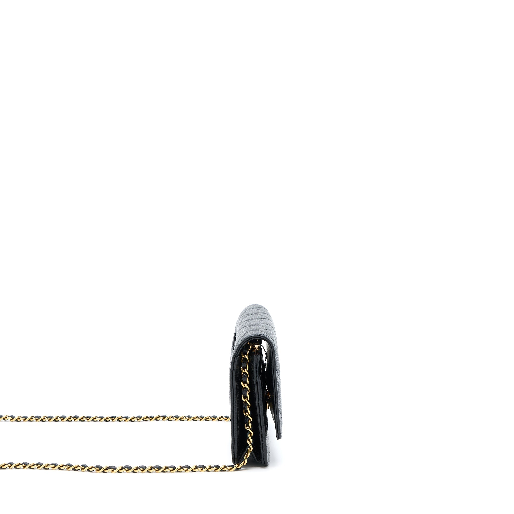 Chanel Classic Wallet On Chain Caviar Black  (Microchip)