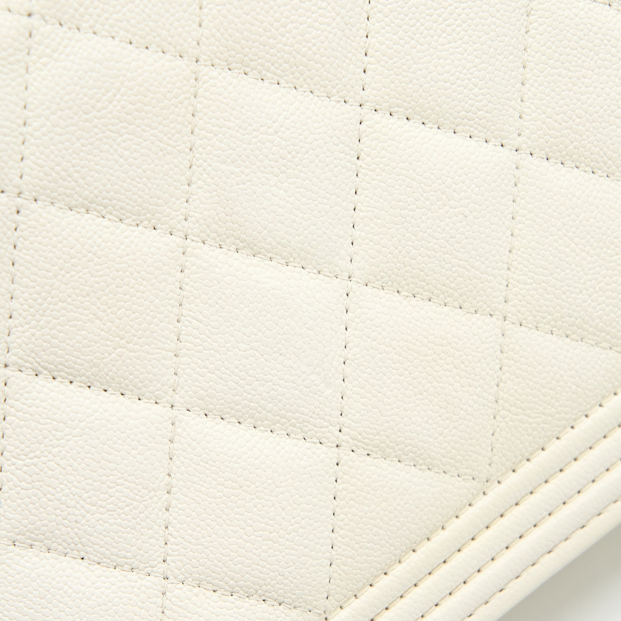 Chanel Boy Wallet On Chain Caviar White L
