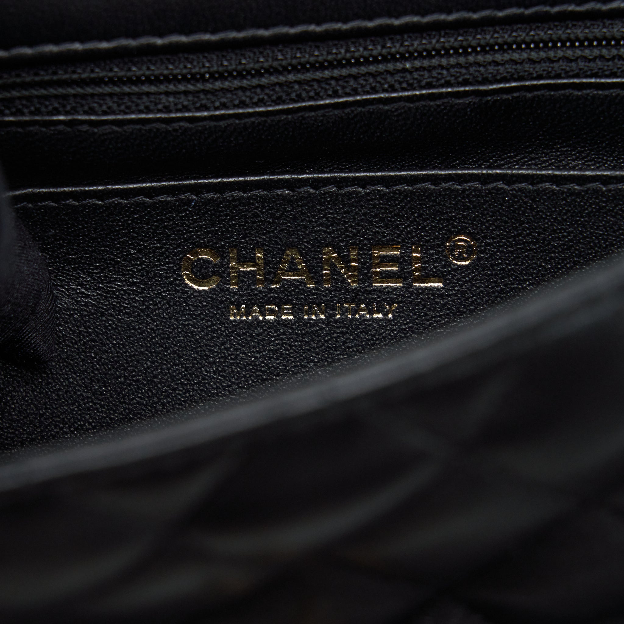 Chanel Mini Square Flap Bag Lambskin Black L