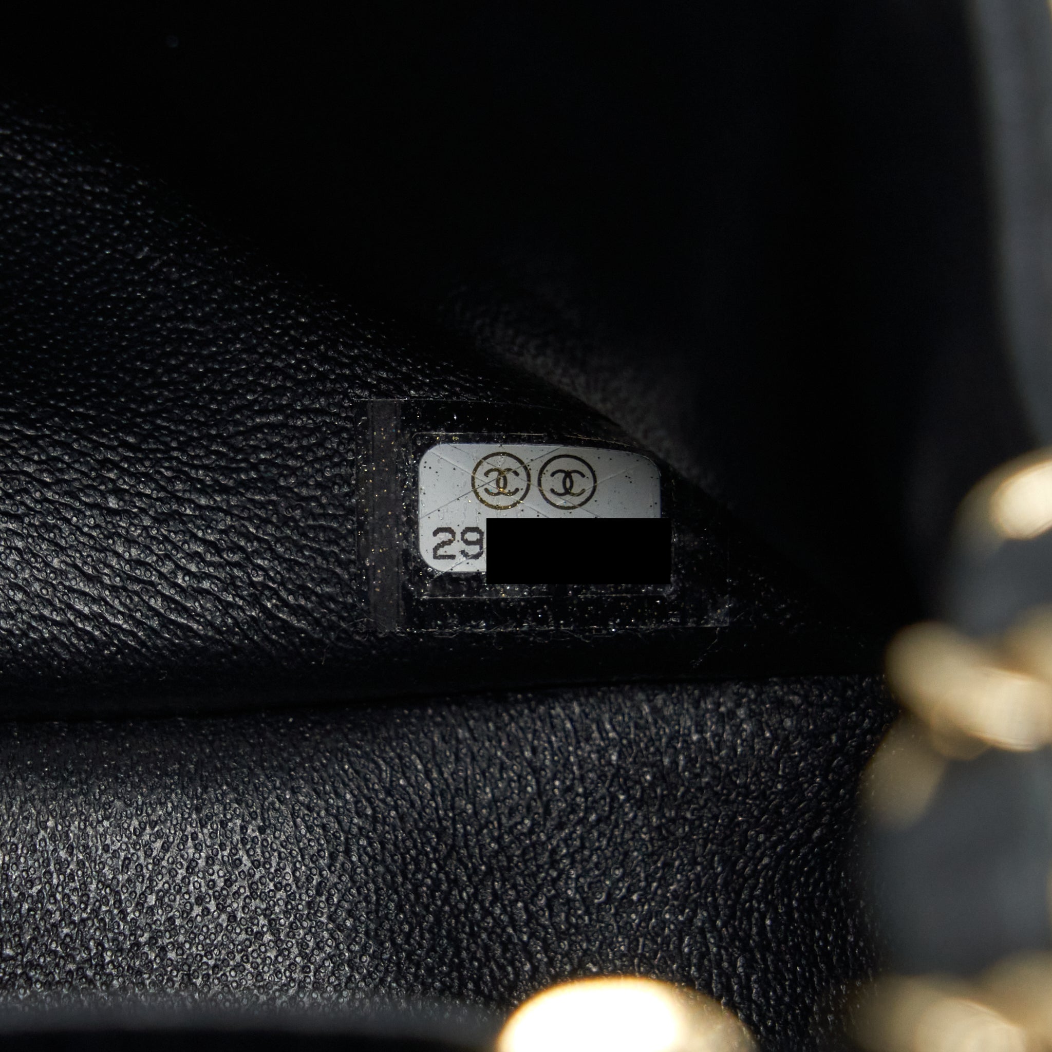Chanel Mini Square Flap Bag Lambskin Black L