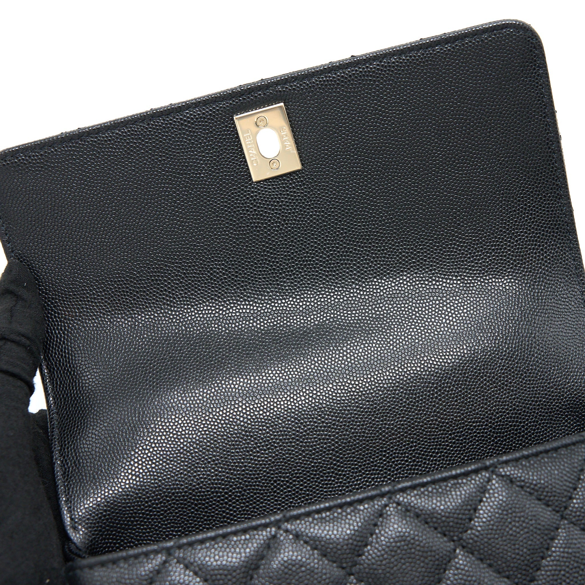 Chanel Small Coco Handle Caviar Black L (Microchip)
