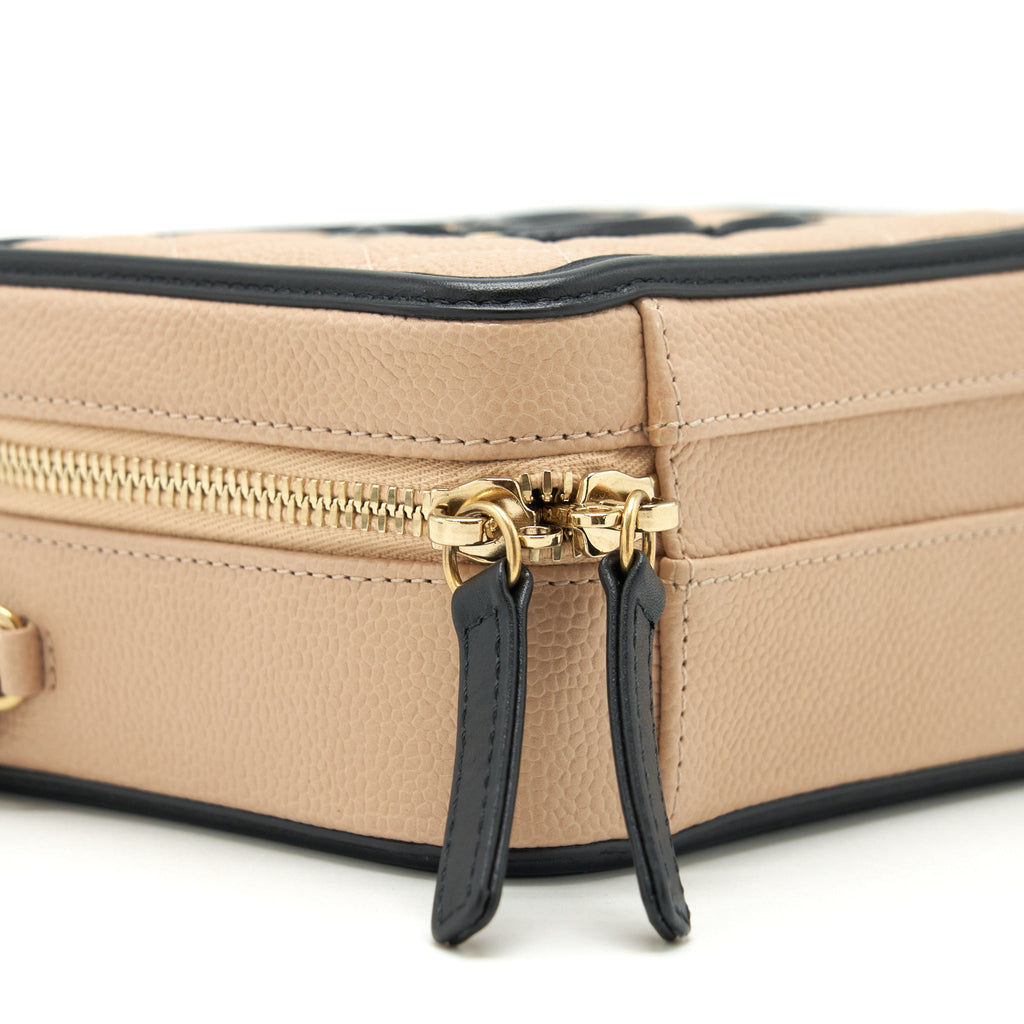 Chanel Mini Vanity Filigree Caviar Beige / Black L