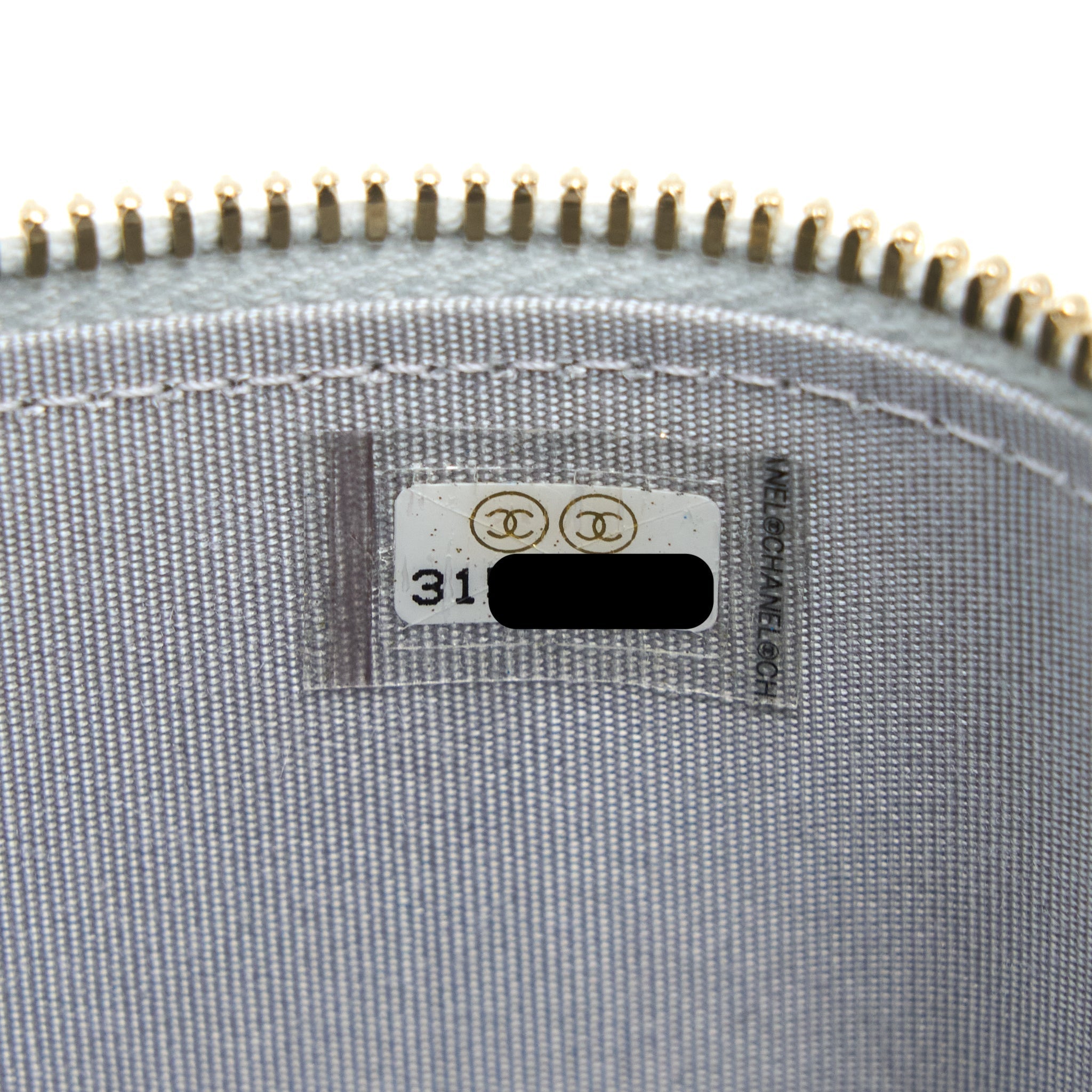 Chanel 21A Top Handle Mini Vanity with Chain Lambskin Light Grey