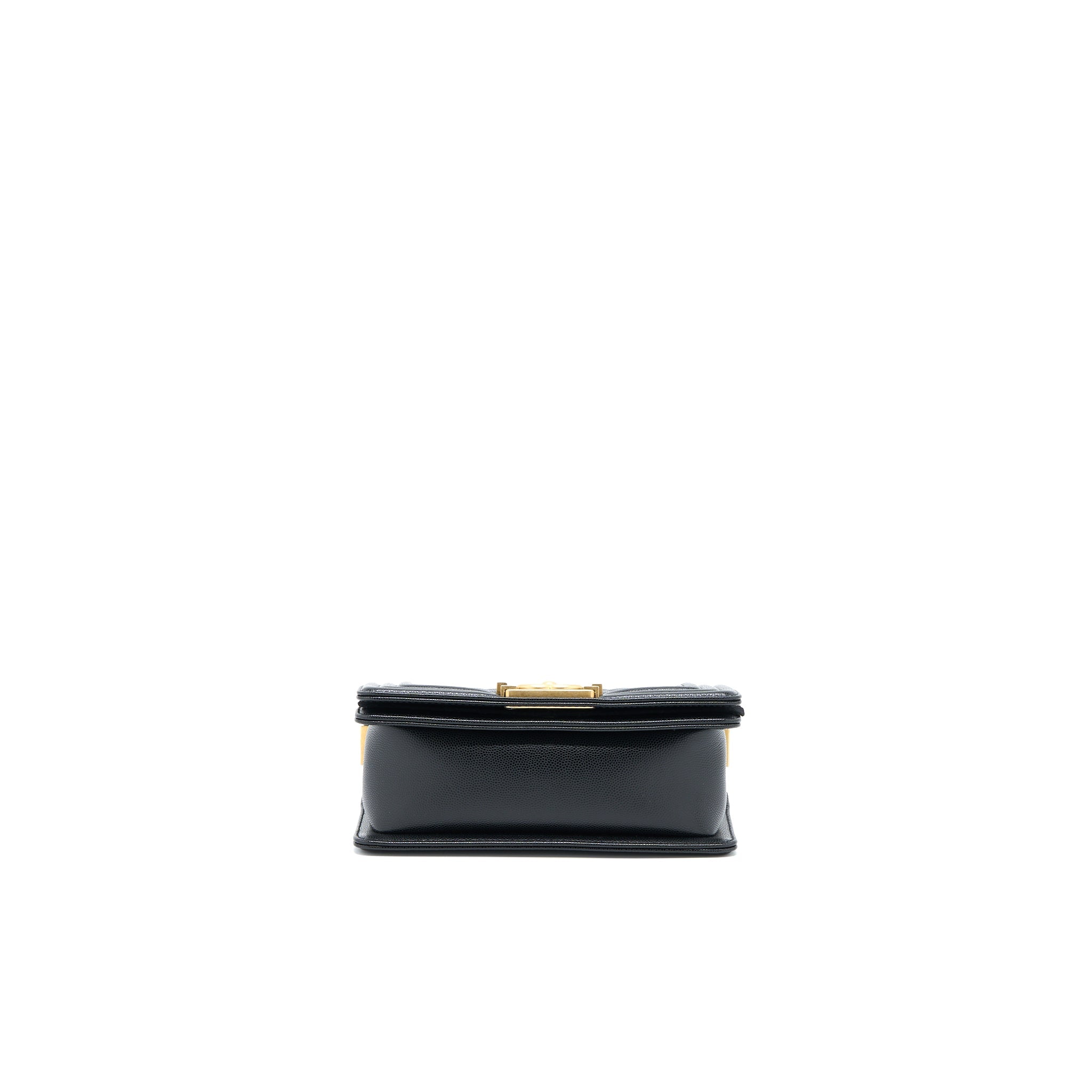Chanel Small Boy Bag Caviar Black  (Microchip)