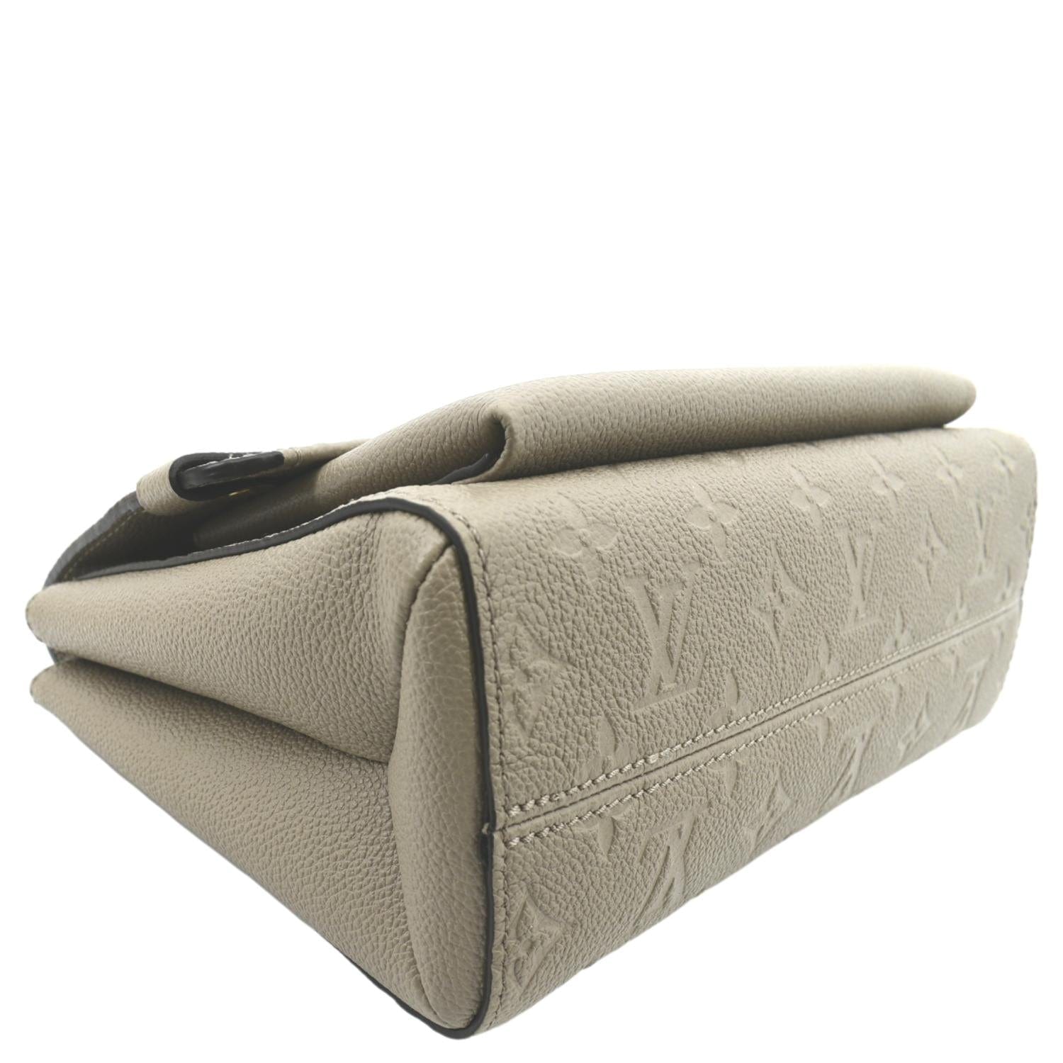 LOUIS VUITTON Vavin MM Monogram Empreinte Leather Shoulder Bag Taupe