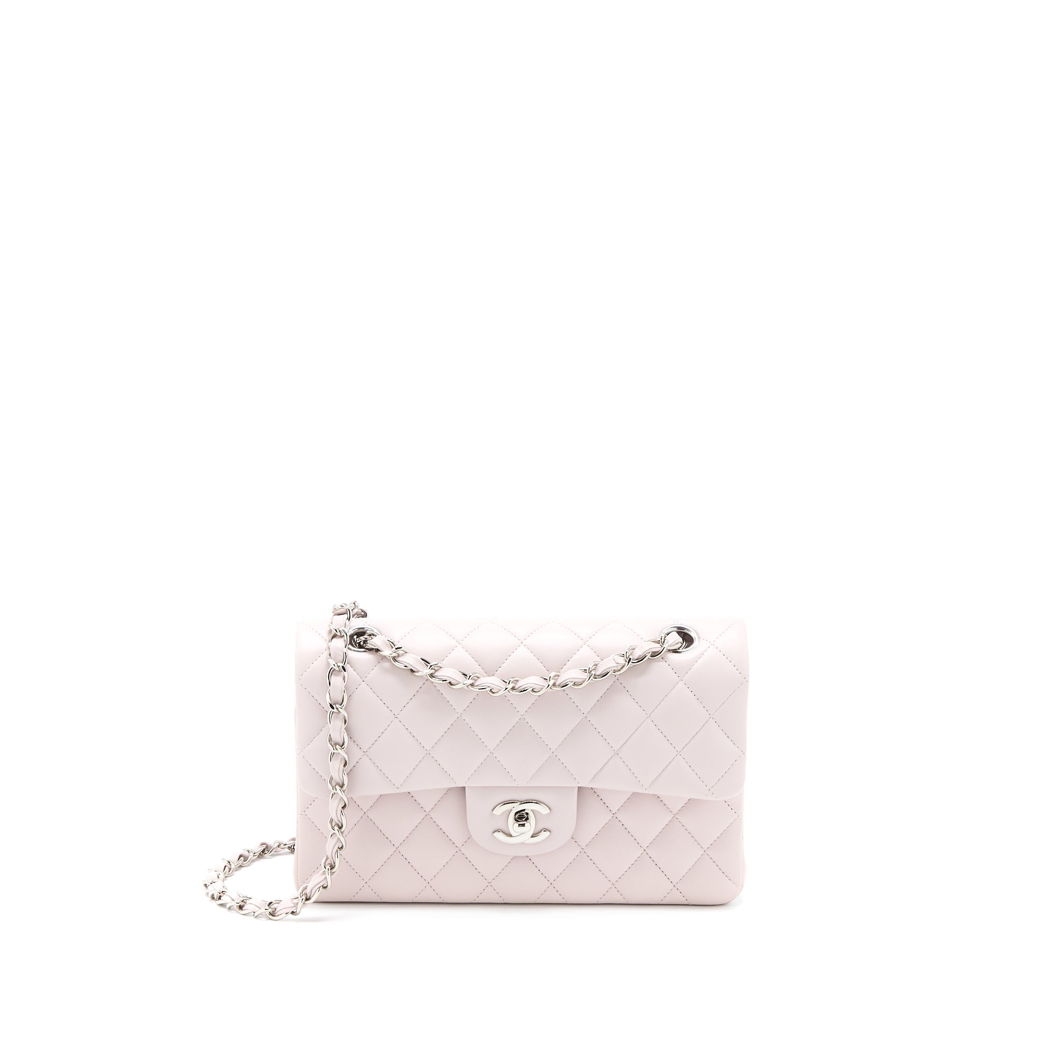 Chanel Small Classic Double Flap Lambskin Light Purple  (Microchip)