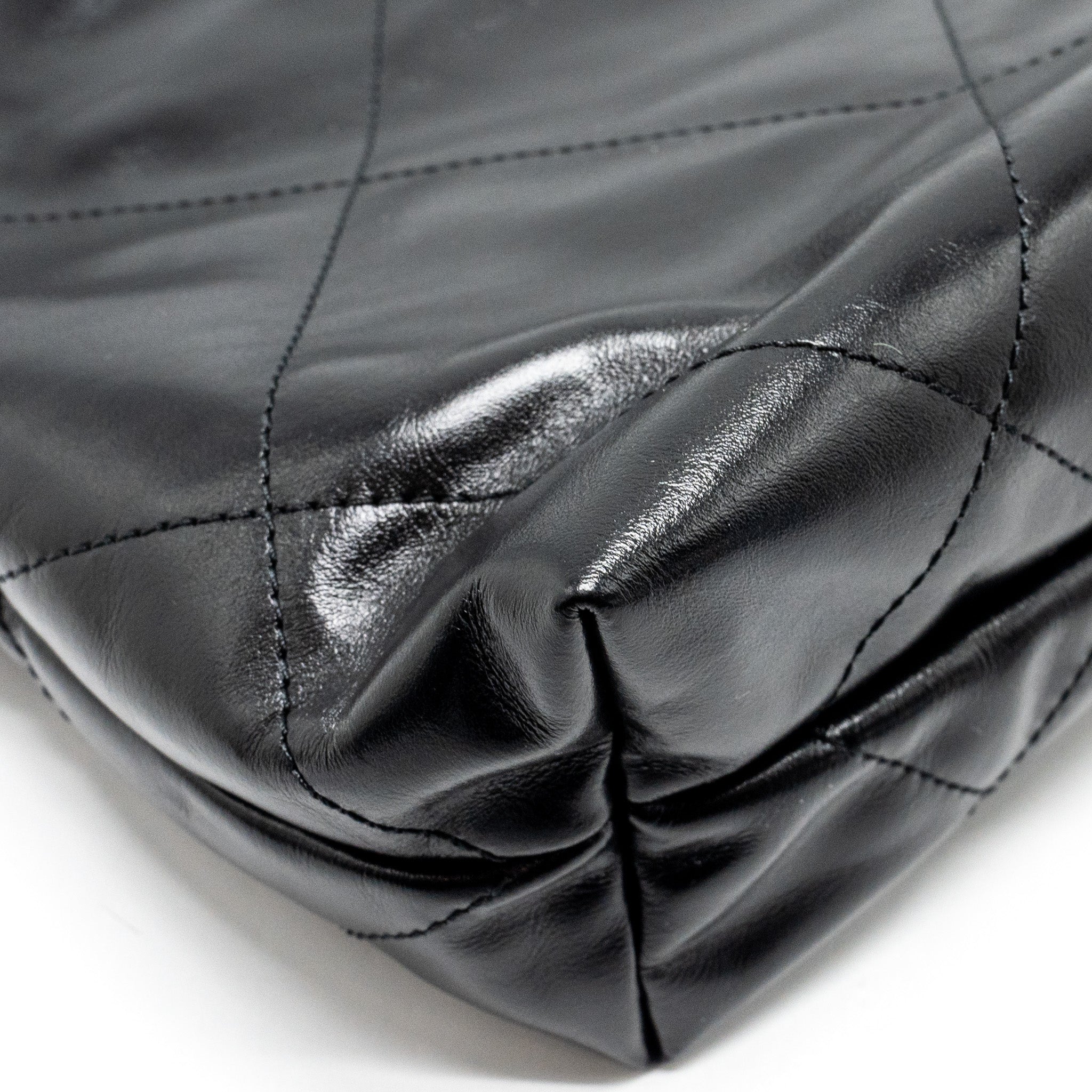 Chanel Small 22 Bag Shiny Calfskin BLACK  (Microchip)