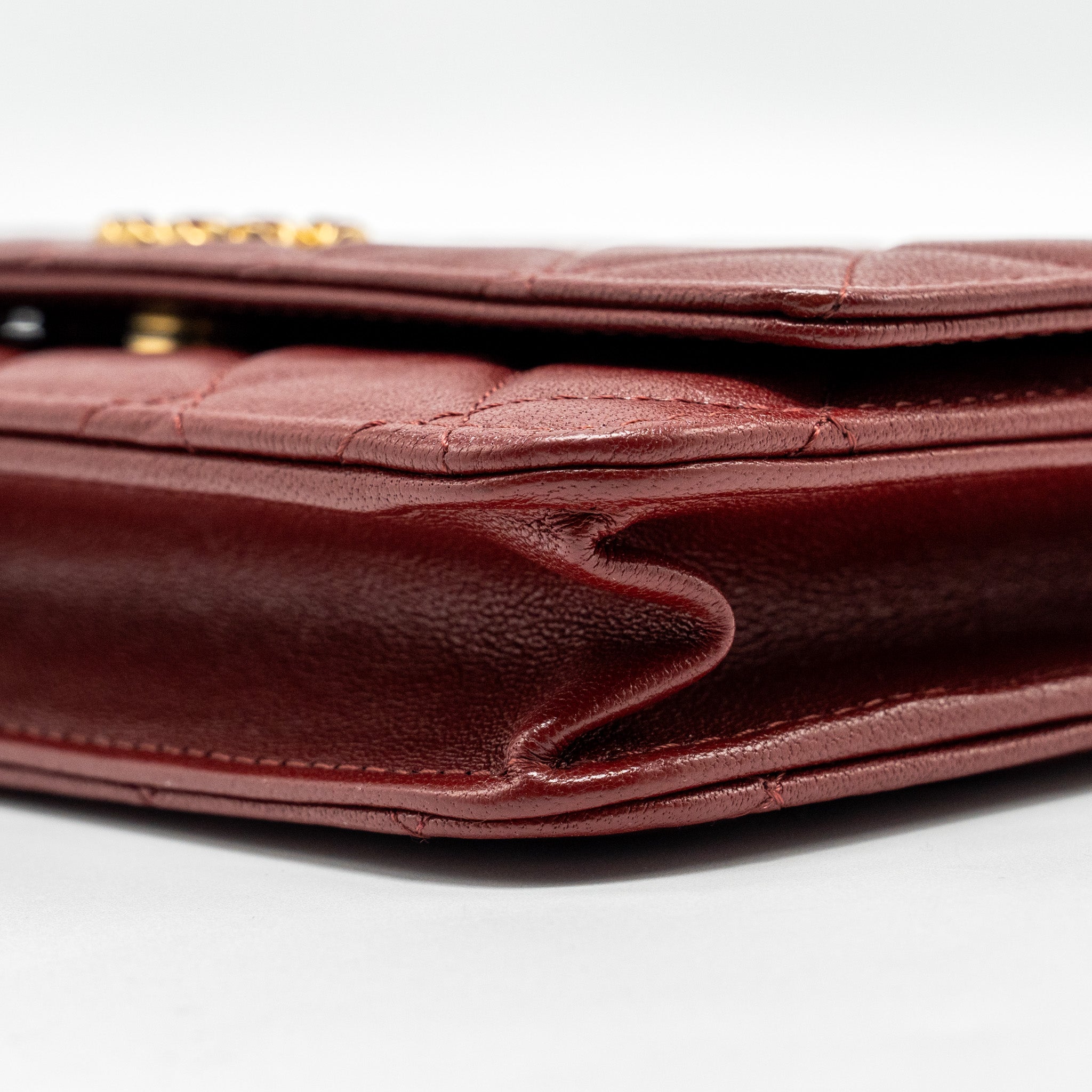 Chanel Wallet on Chain Lambskin Burgundy