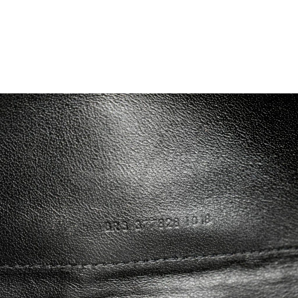YVES SAINT LAURENT Envelope Leather Chain Shoulder Bag Black
