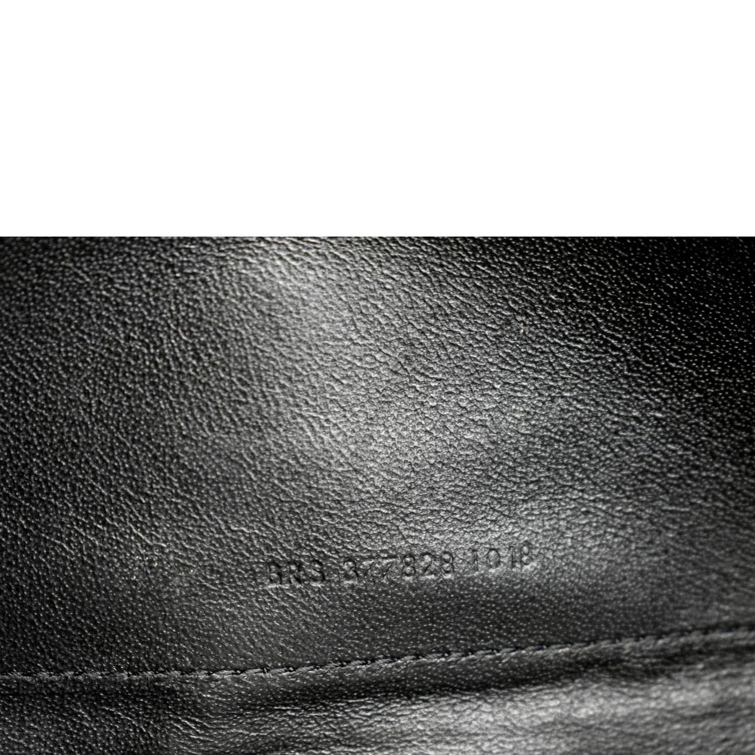 YVES SAINT LAURENT Envelope Leather Chain Shoulder Bag Black
