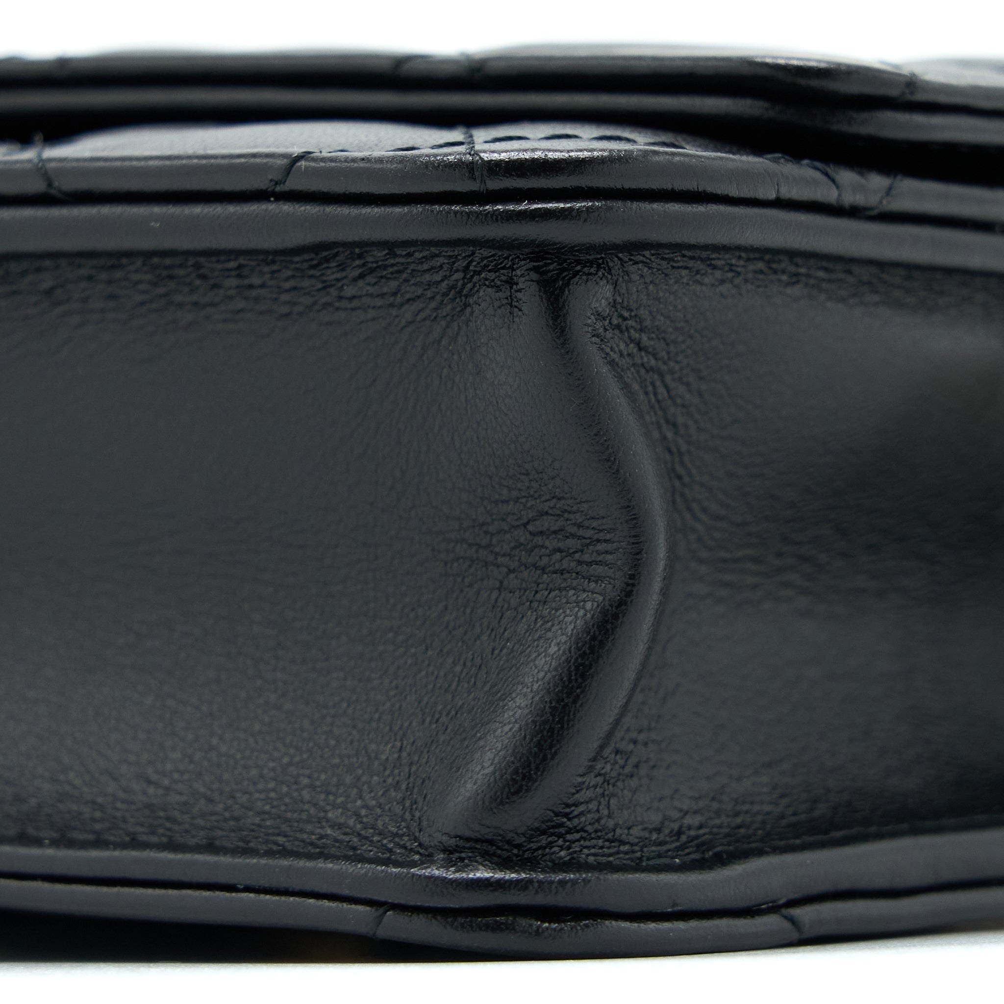 Chanel 2.55 Reissue Wallet on Chain Aged Calfskin Black Brushed  (Microchip)