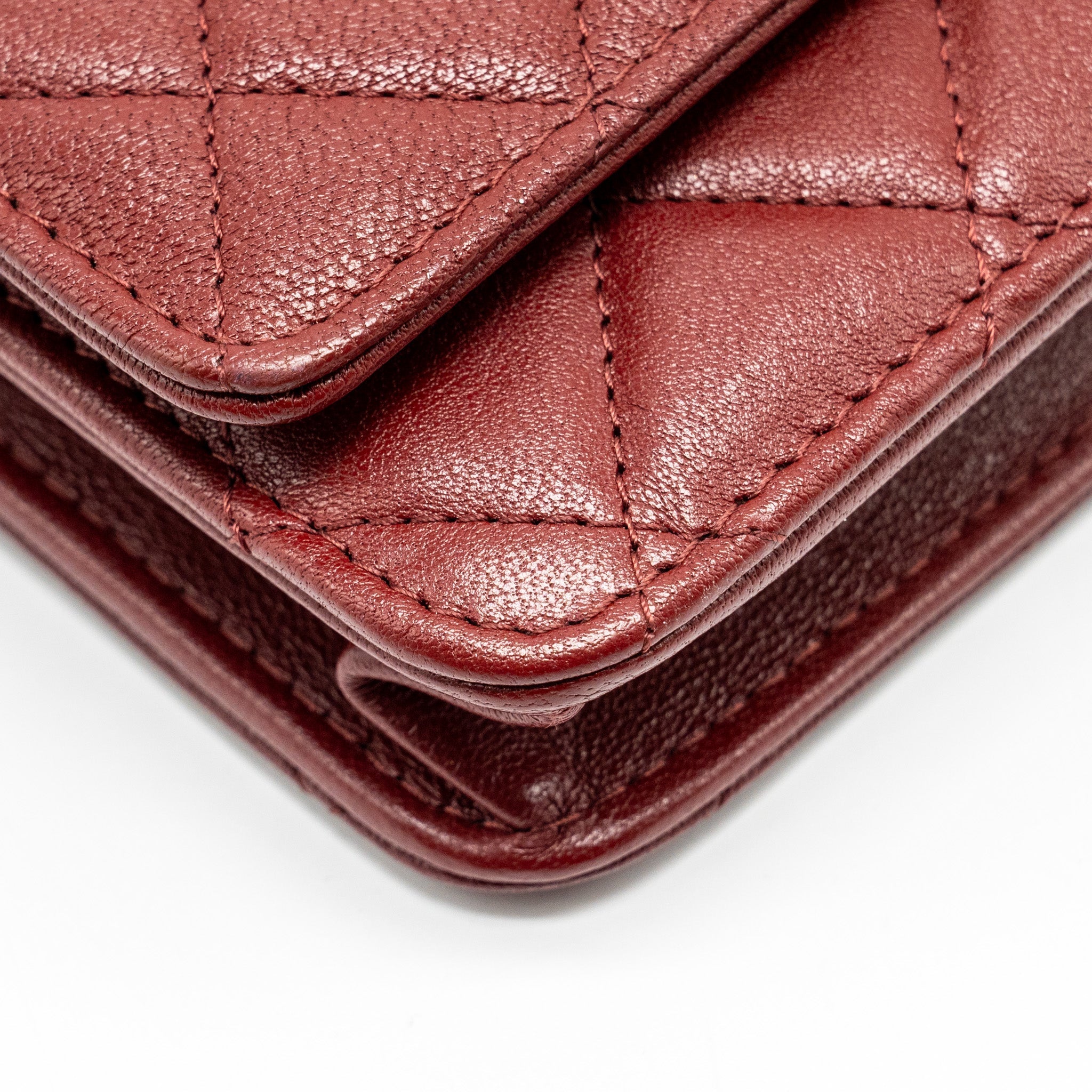 Chanel Wallet on Chain Lambskin Burgundy