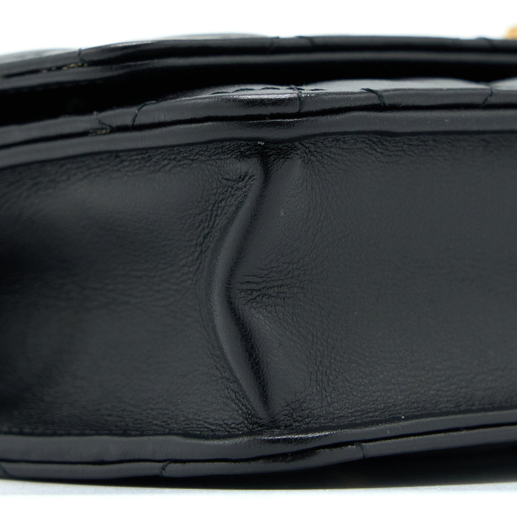 Chanel 2.55 Reissue Wallet on Chain Aged Calfskin Black Brushed  (Microchip)