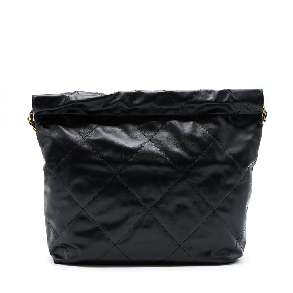 Chanel Small 22 Bag white letter Shiny Calfskin  (Microchip)