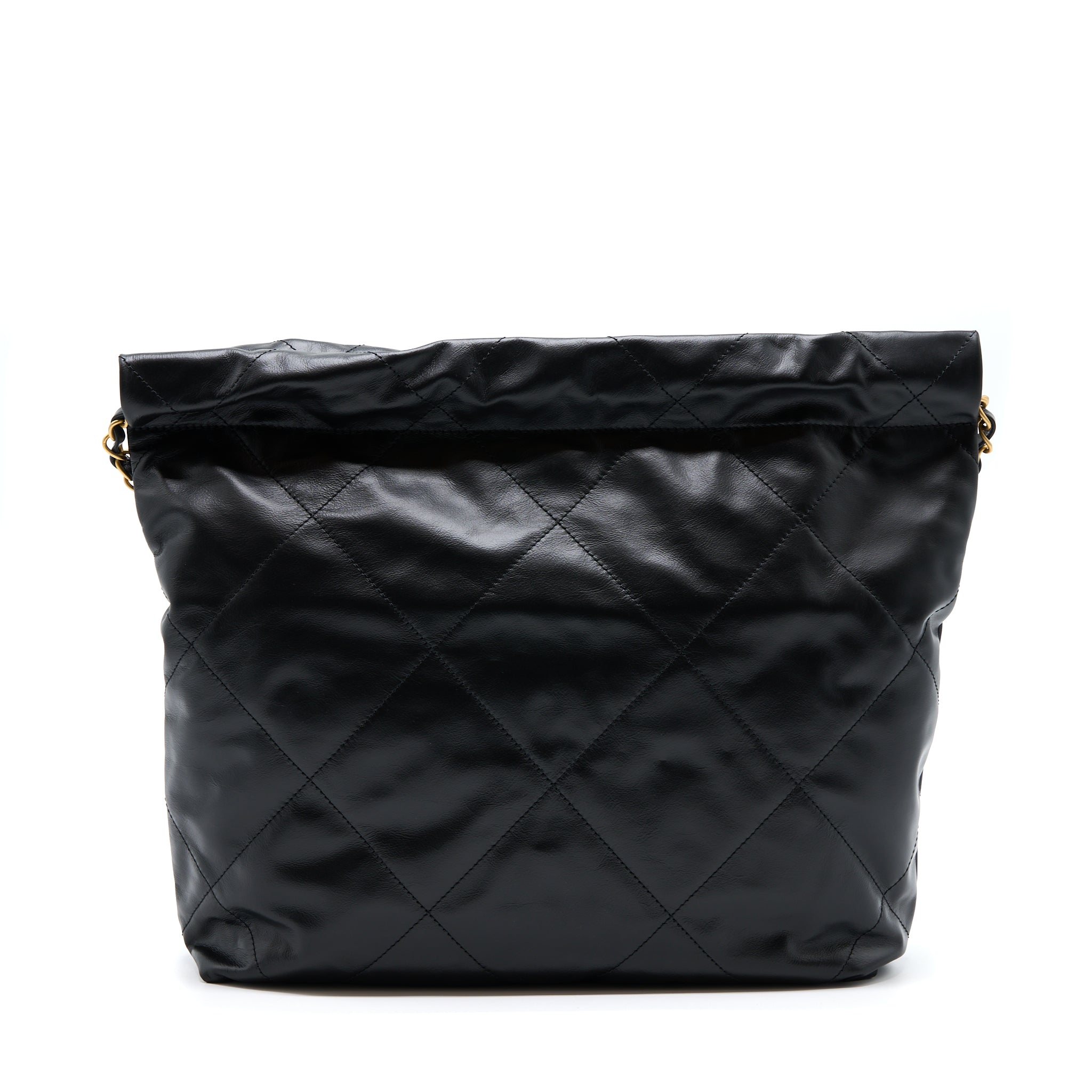 Chanel Small 22 Bag white letter Shiny Calfskin  (Microchip)