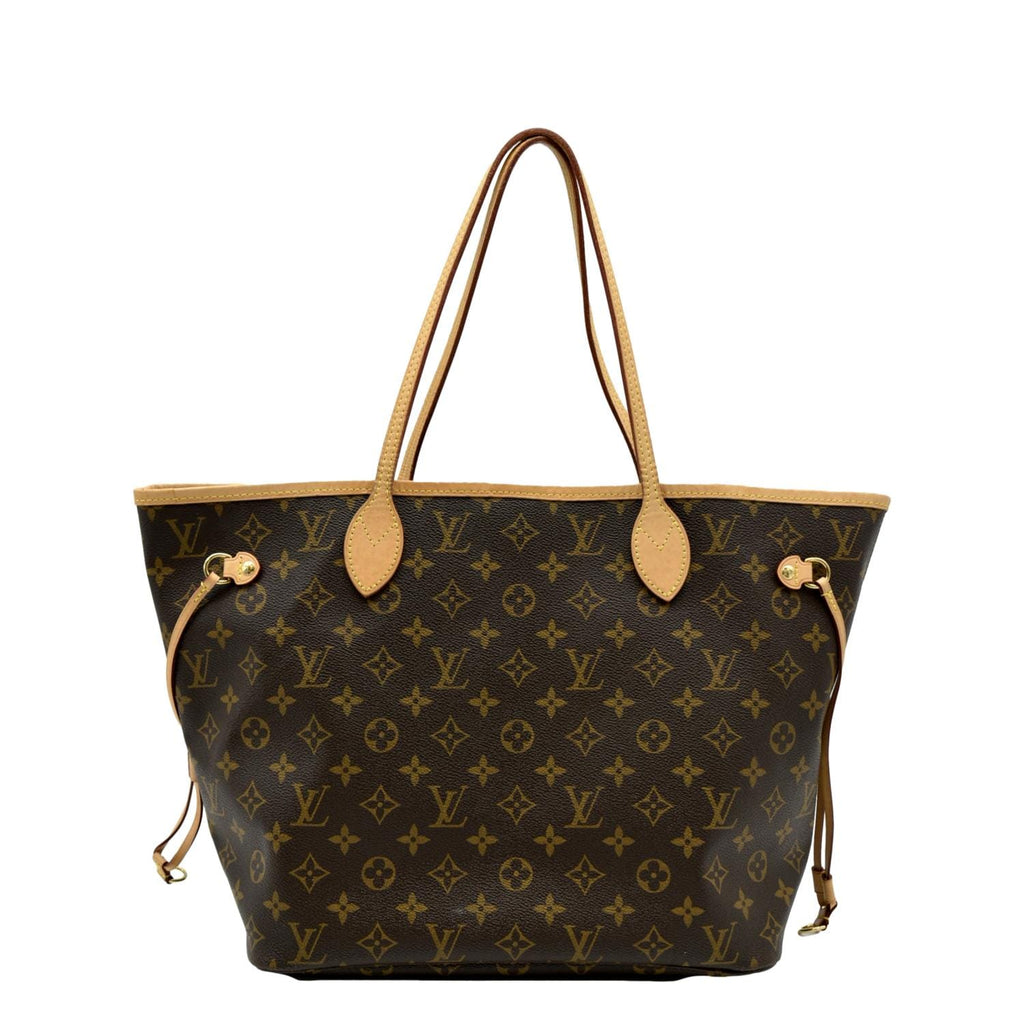 LOUIS VUITTON Neverfull MM Monogram Canvas Tote Bag Brown