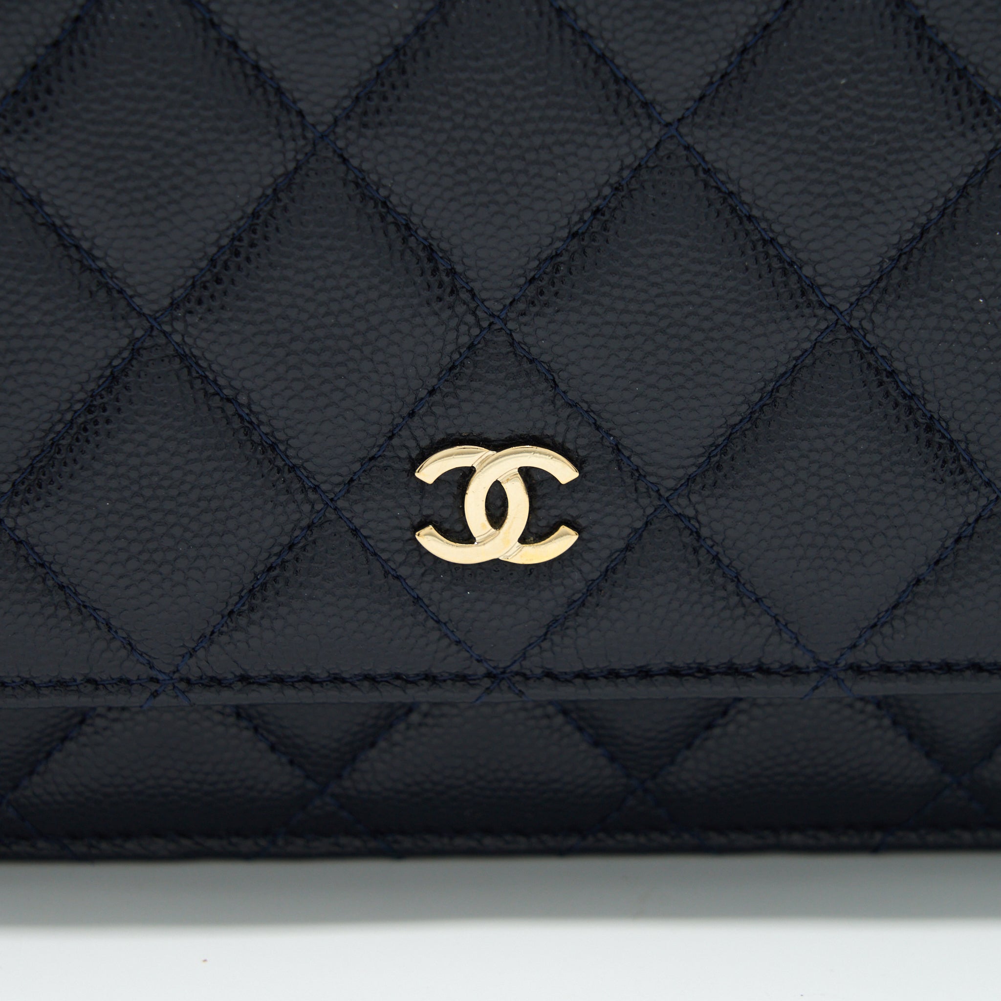 Chanel Classic Wallet On Chain Caviar Navy L