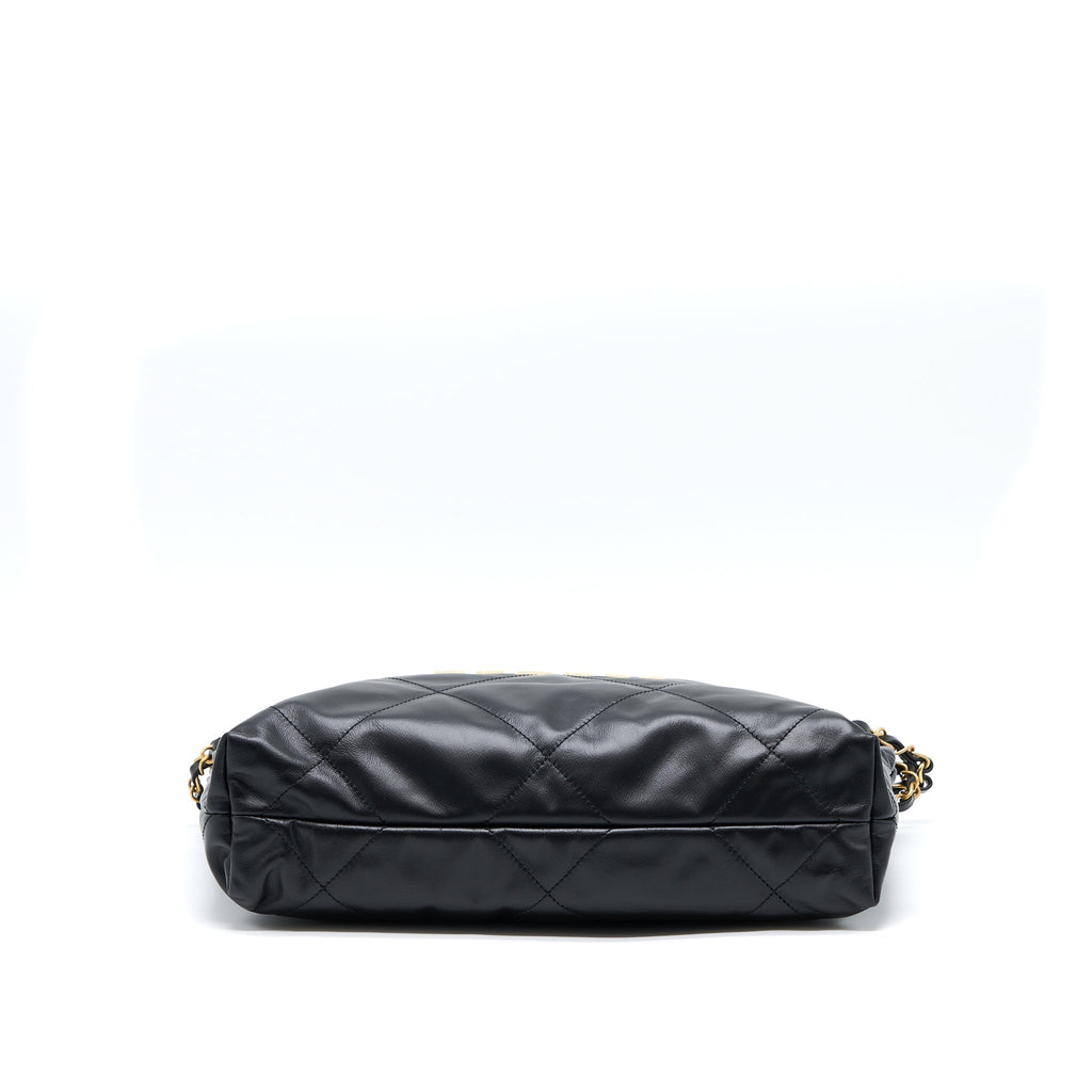 Chanel Small 22 Bag white letter Shiny Calfskin  (Microchip)