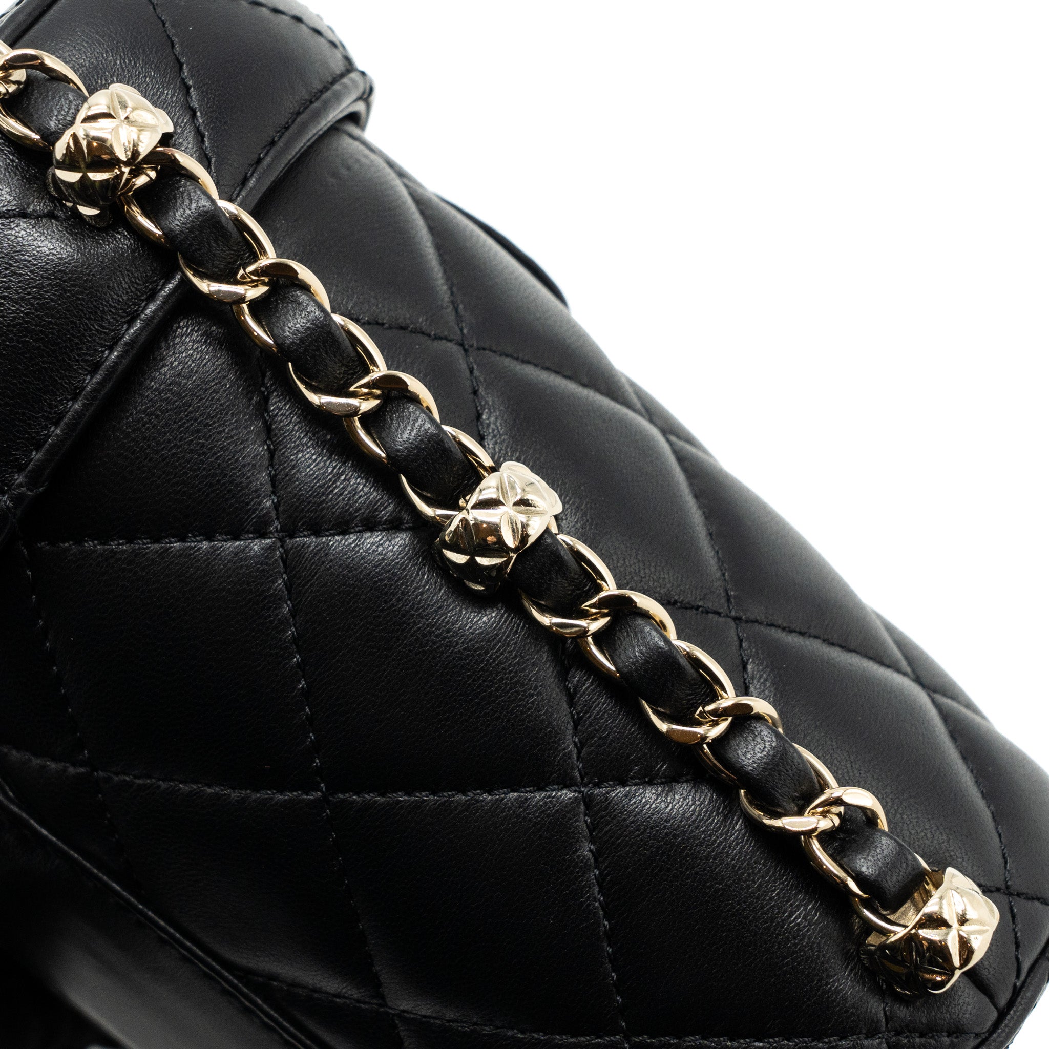 Chanel Vanity With Chain Lambskin Black L(Microchip)