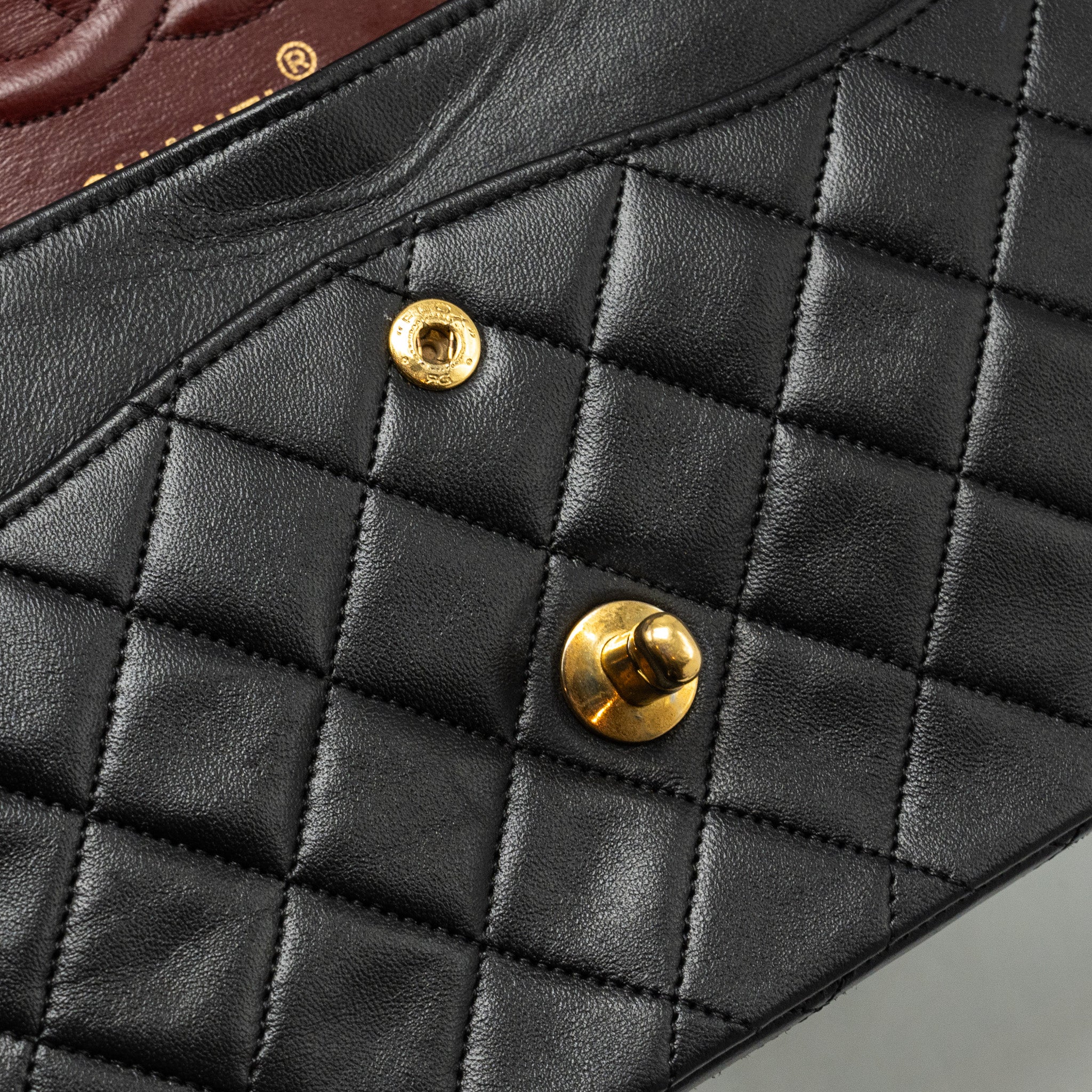 Chanel Vintage Medium Classic Double Flap Bag lambskin black