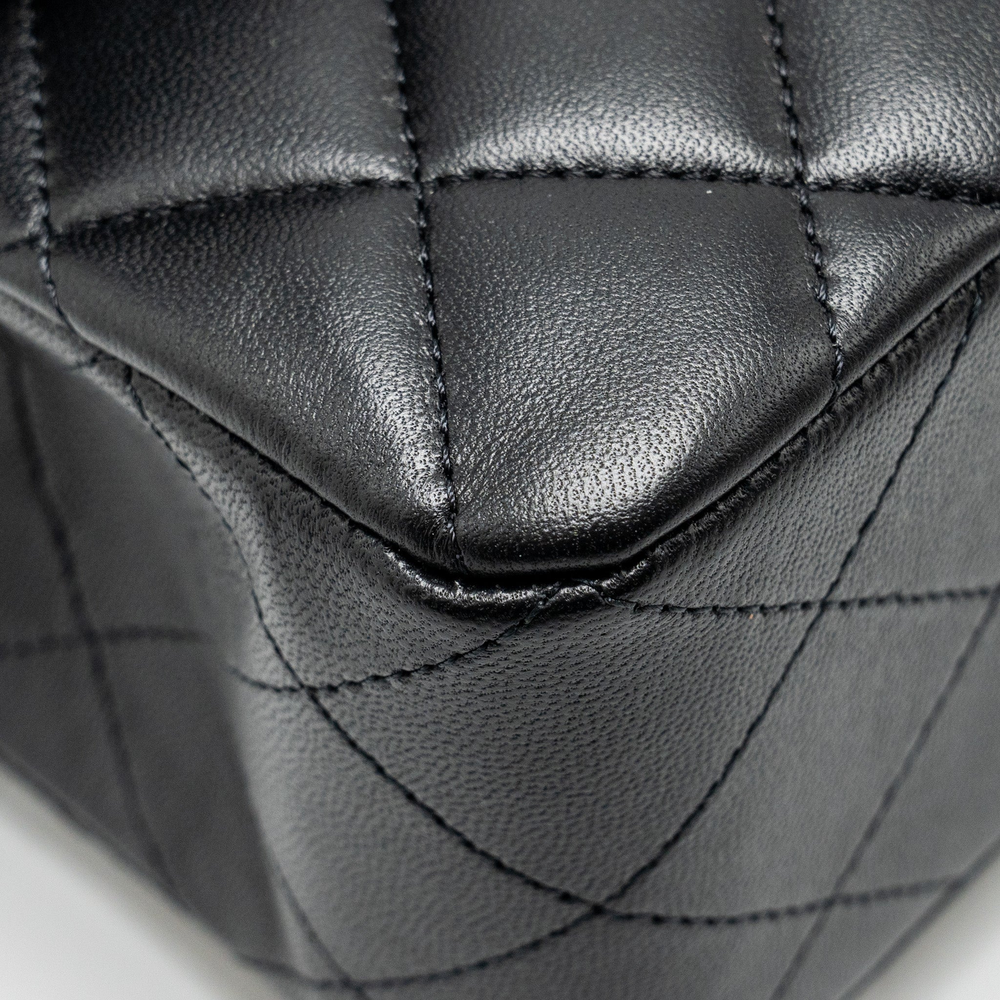 Chanel Small Classic Double Flap Bag Lambskin Black  (microchip)