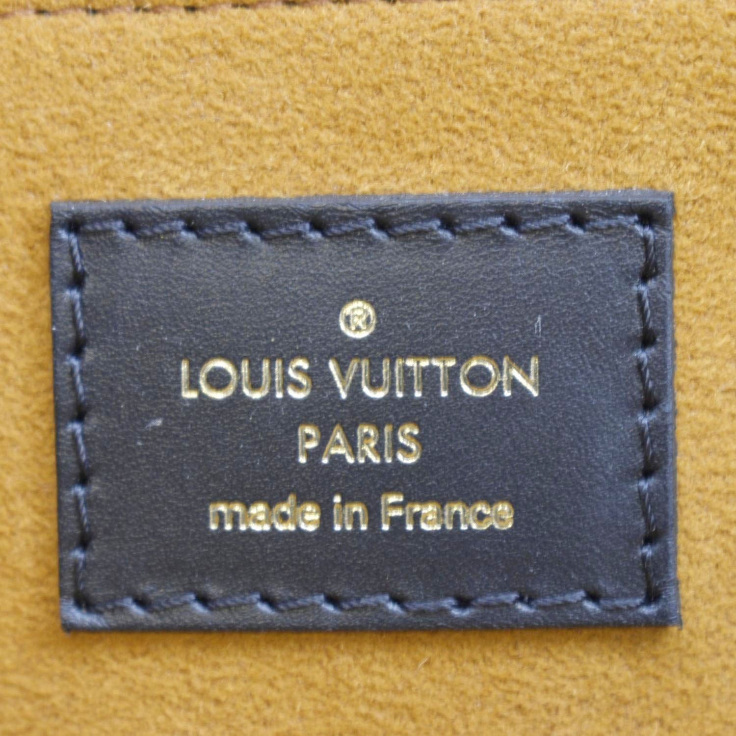 LOUIS VUITTON Onthego GM Monogram Empreinte Leather Tote Bag Black