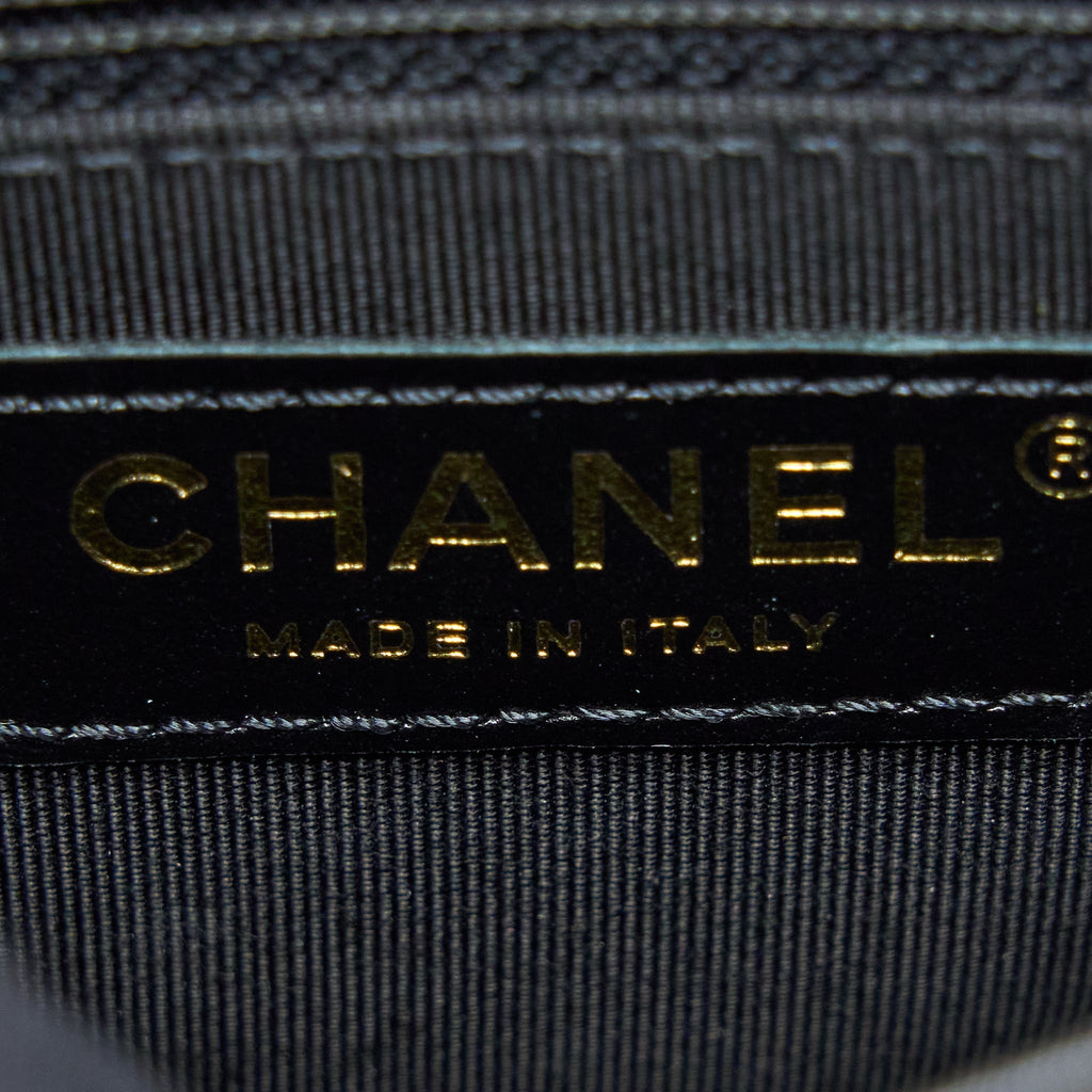 Chanel Seasonal Top Handle Flap Bag Calfskin Black