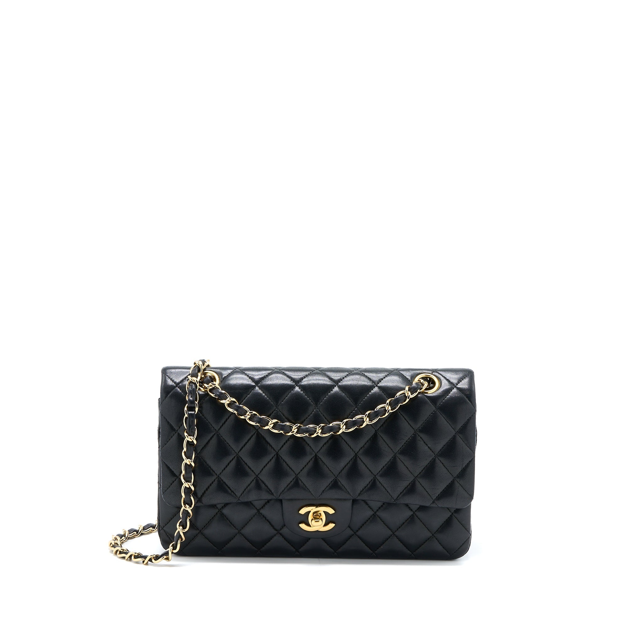 Chanel Medium Classic Double Flap Bag Lambskin Black
