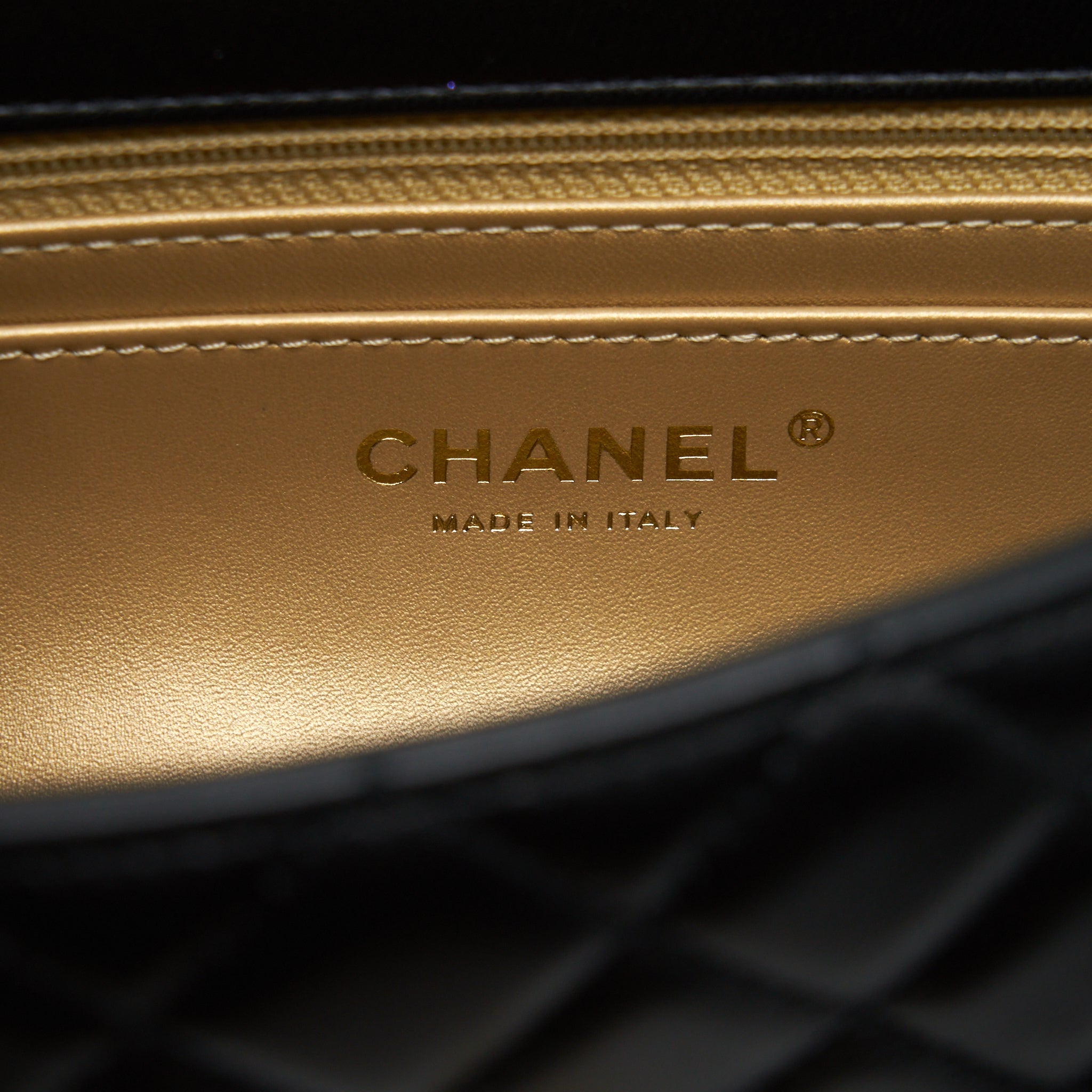 Chanel Pearl Crush Mini Rectangular Flap Bag Lambskin Black