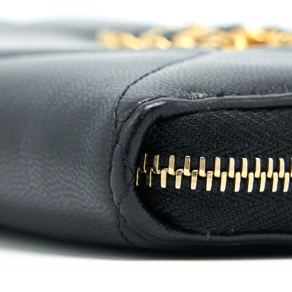 Chanel 19 Zip Wallet Goatskin Black