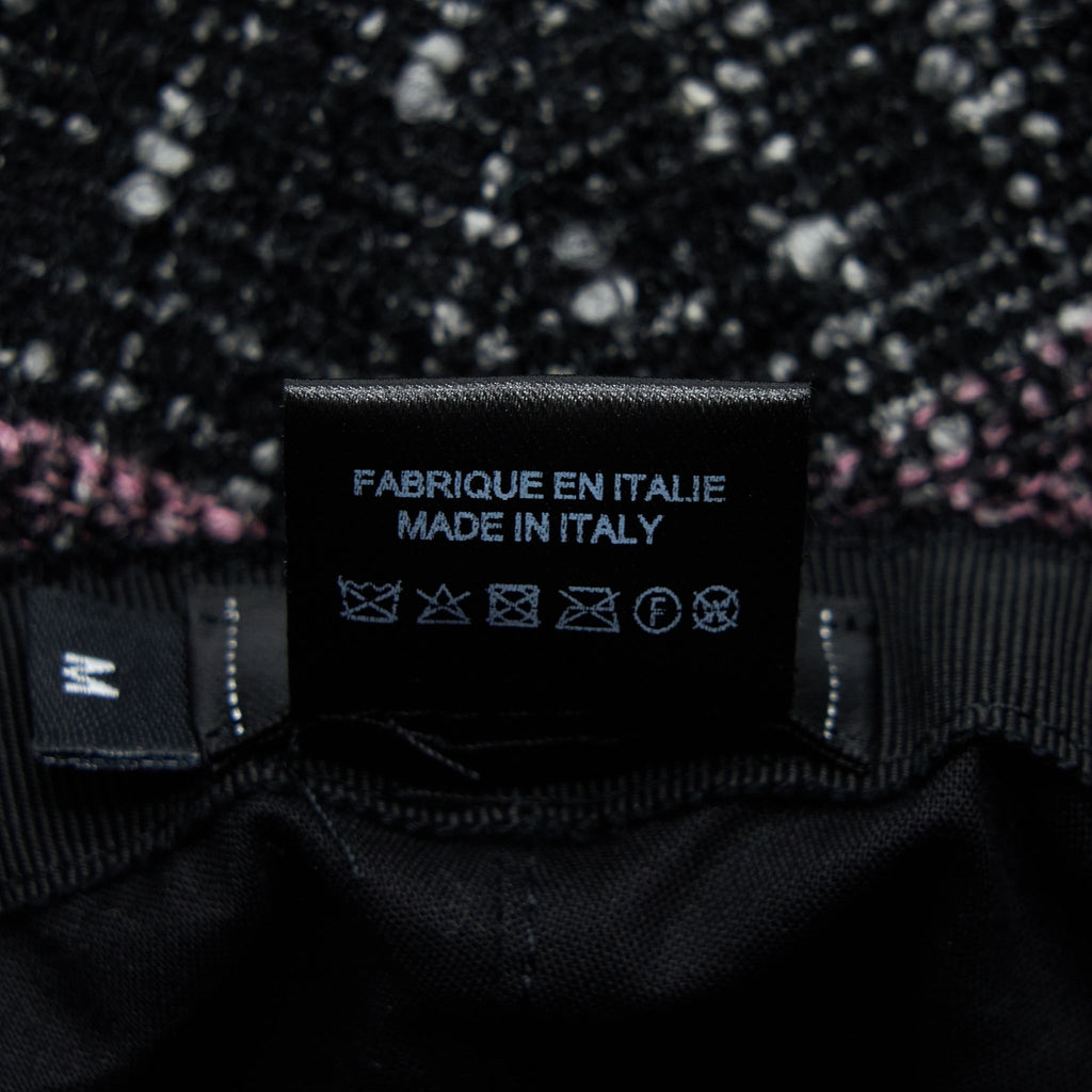 Chanel Size M Bucket Hat Tweed Black / Pink / Ecru