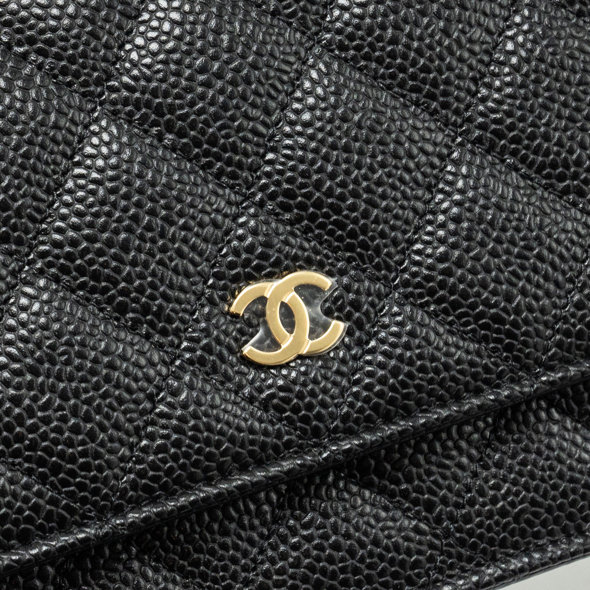 Chanel Classic Wallet on Chain Caviar Black  (Microchip)