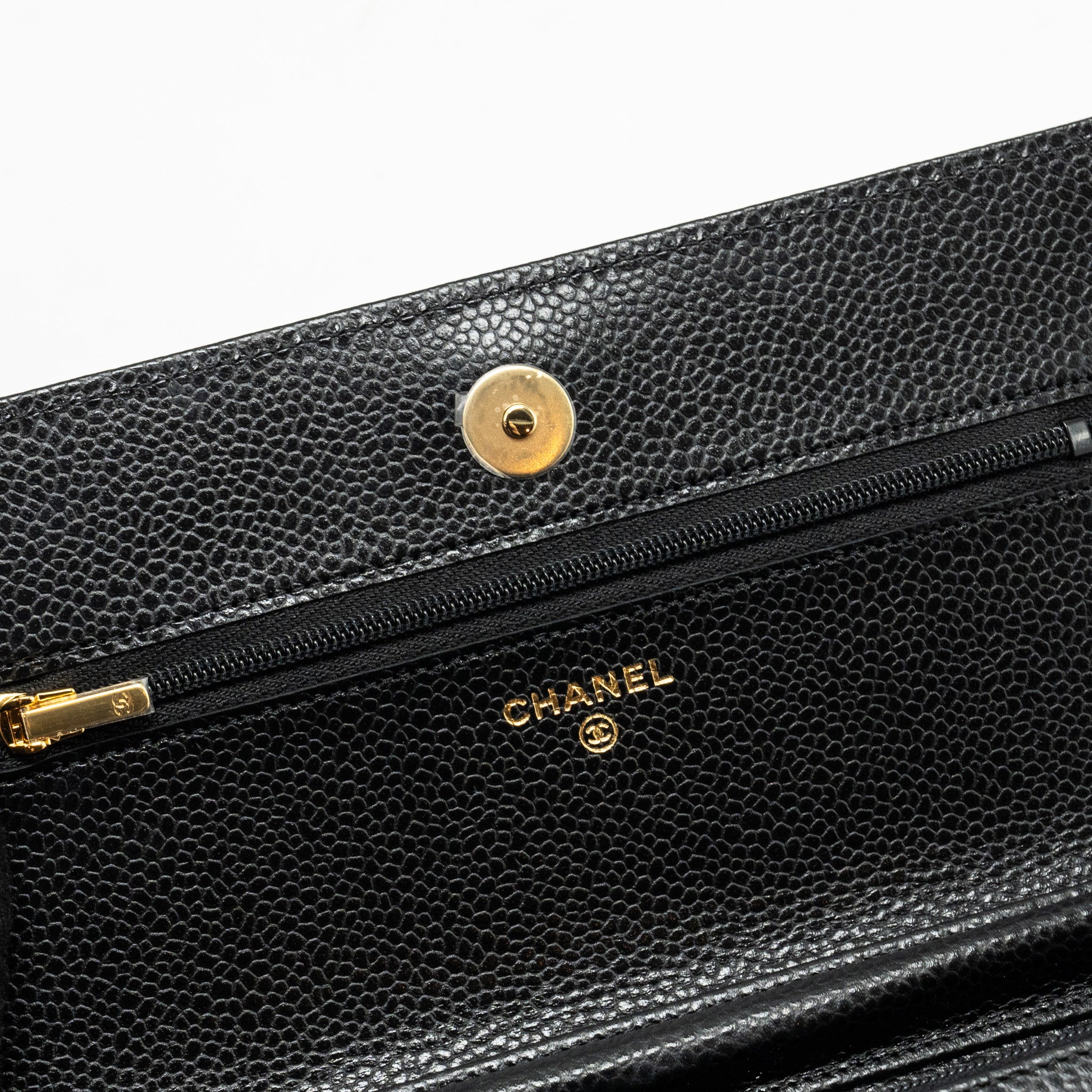 Chanel Classic Wallet on Chain Caviar Black  (Microchip)