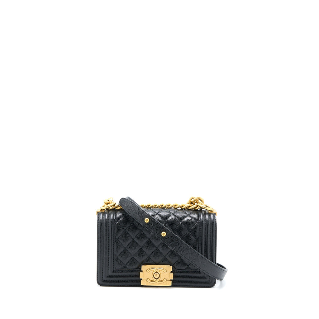 Chanel Small Boy Bag Caviar Black