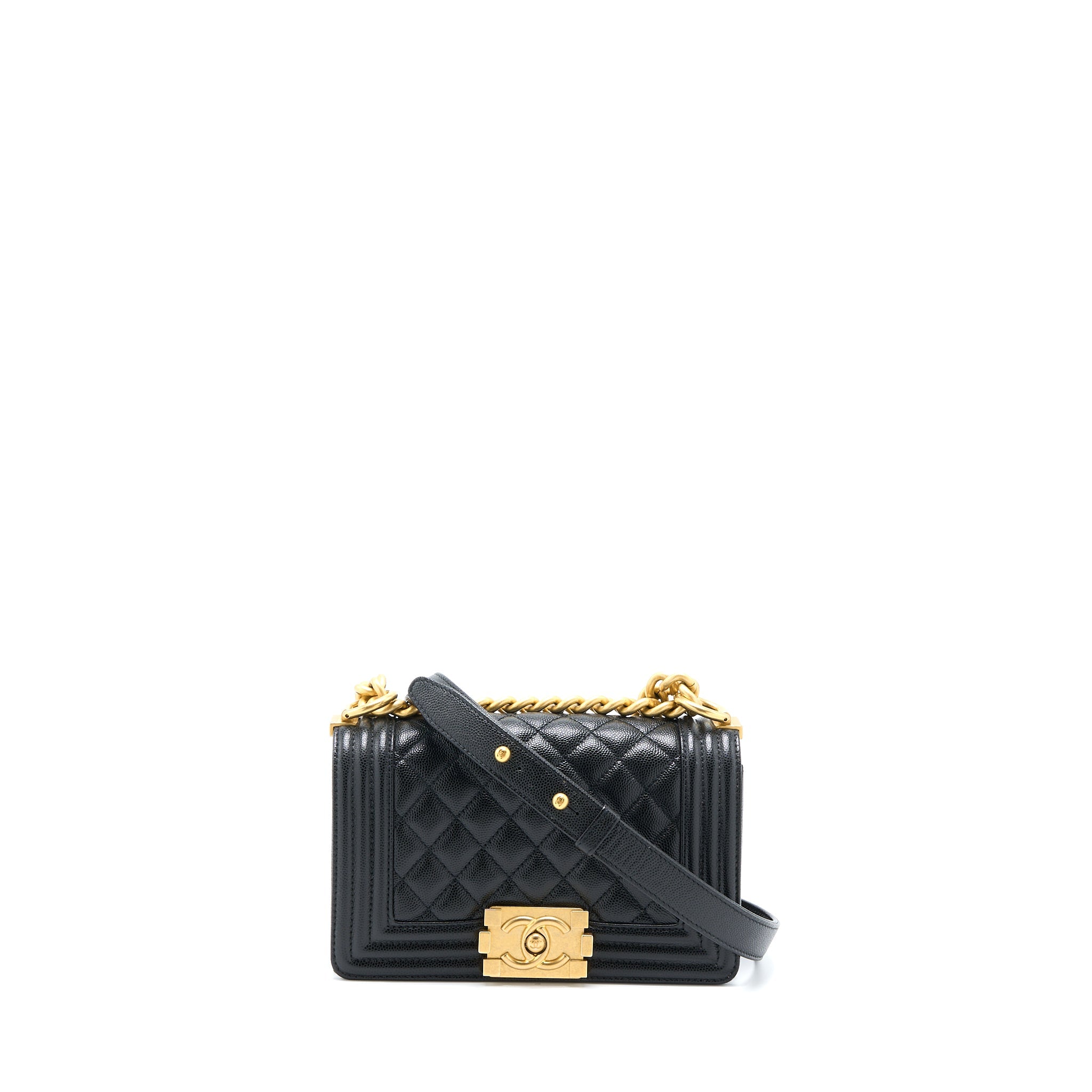 Chanel Small Boy Bag Caviar Black