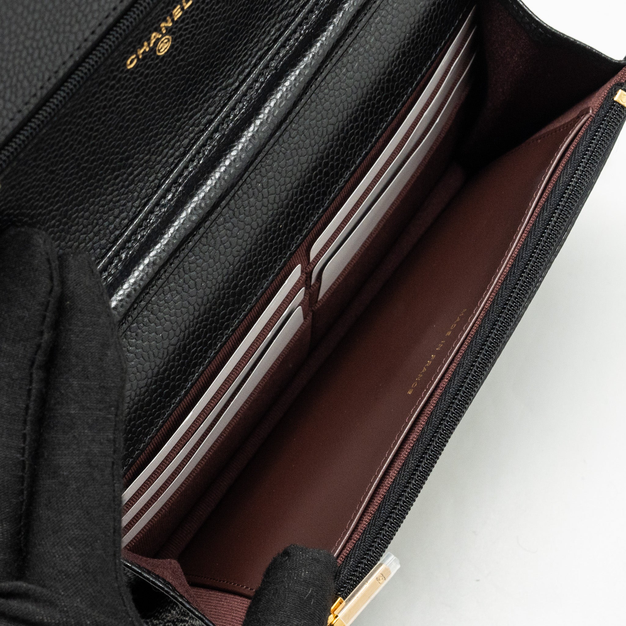 Chanel Classic Wallet on Chain Caviar Black  (Microchip)
