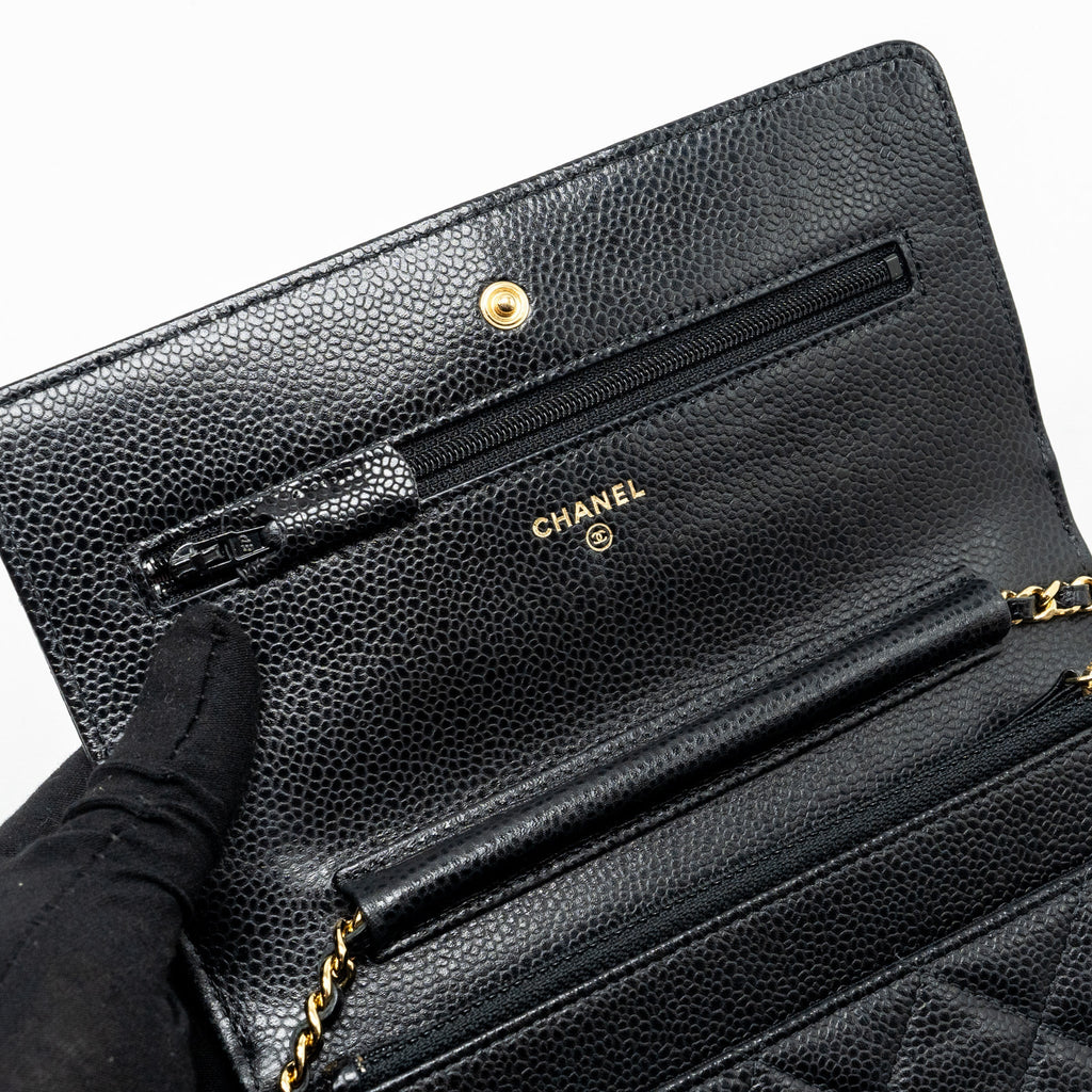 Chanel Classic Wallet On Chain Caviar Black
