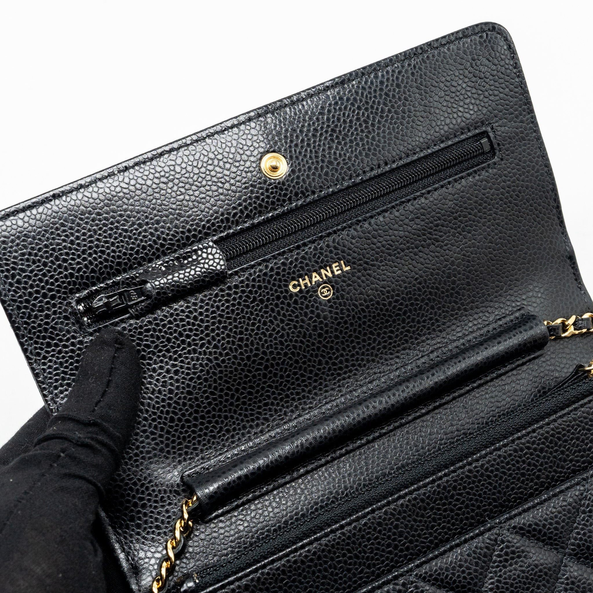 Chanel Classic Wallet On Chain Caviar Black