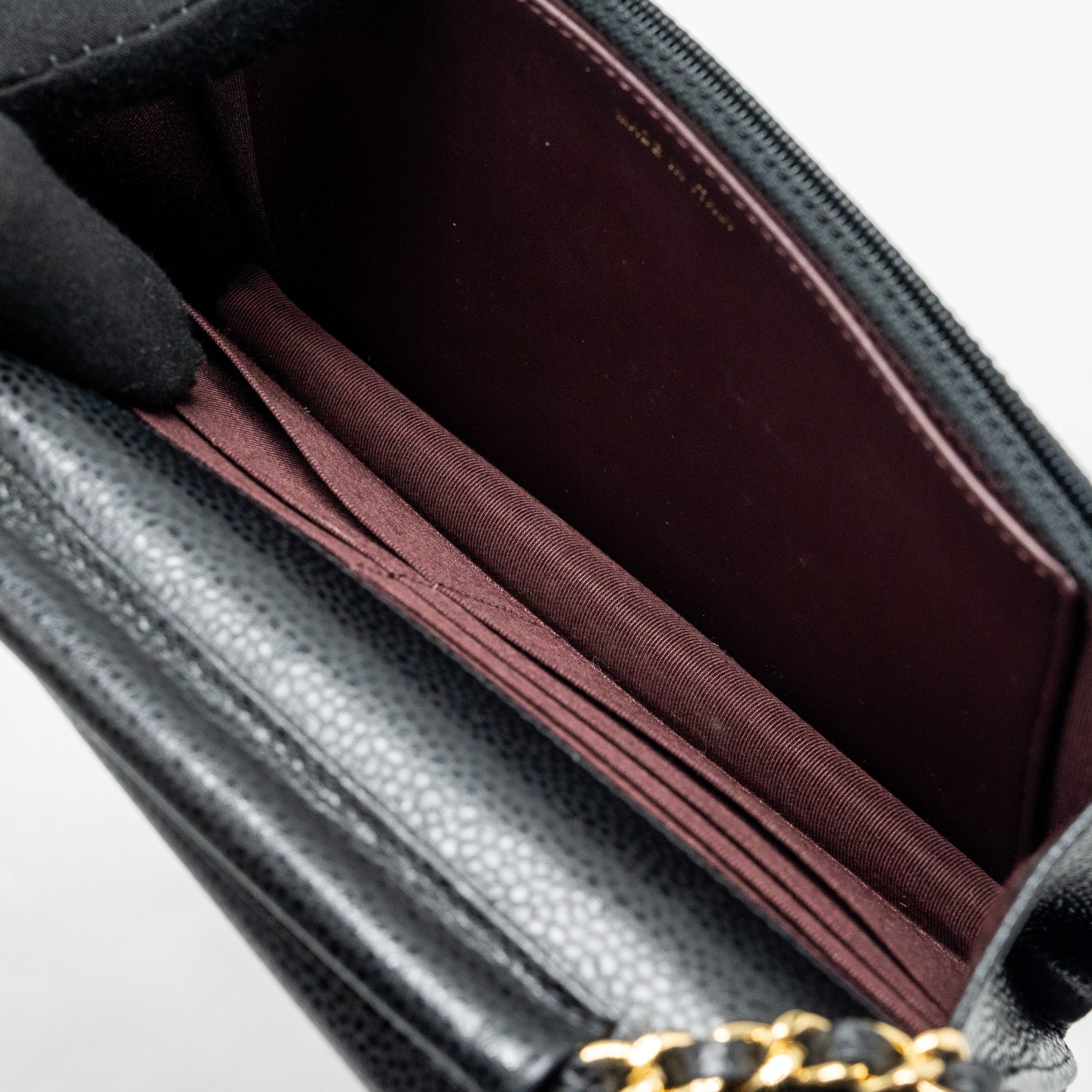 Chanel Classic Wallet On Chain Caviar Black