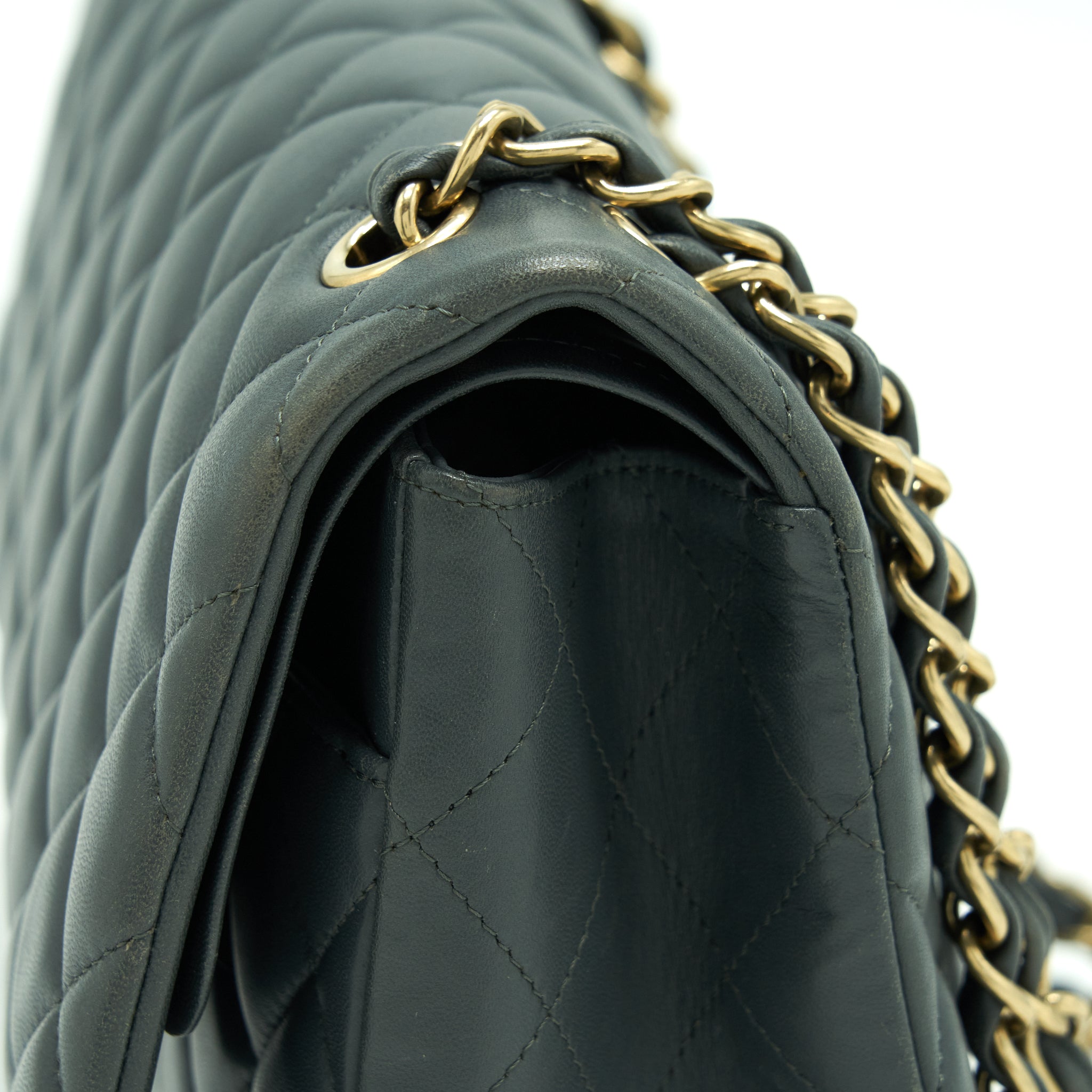 Chanel Jumbo Classic Double Flap Bag Lambskin Grey